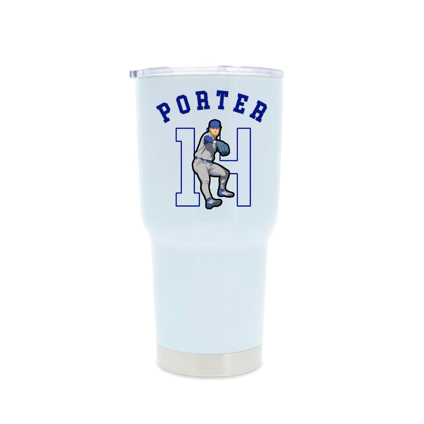 30oz Stainless Steel Tumbler — Shirsey Arch in White