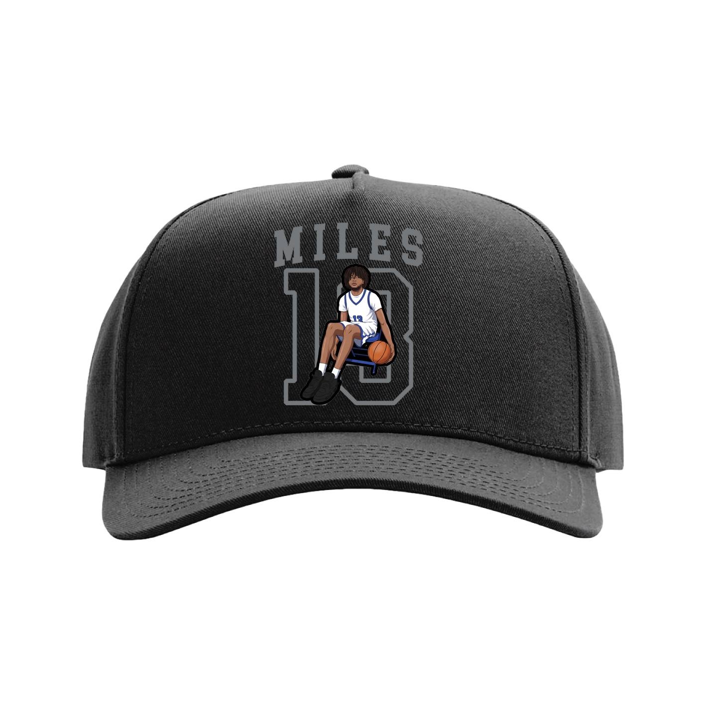 Full Fabric Five-Panel Champ Cap — Shirsey in Black