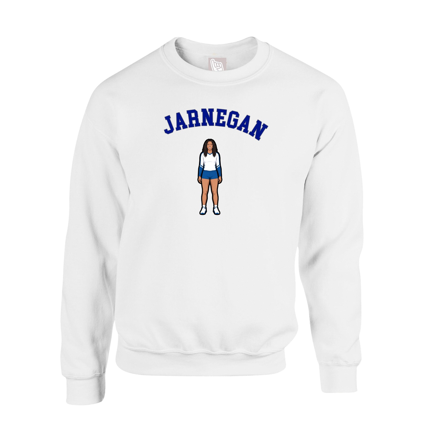 Fleece Crew — Shirsey Arch in White