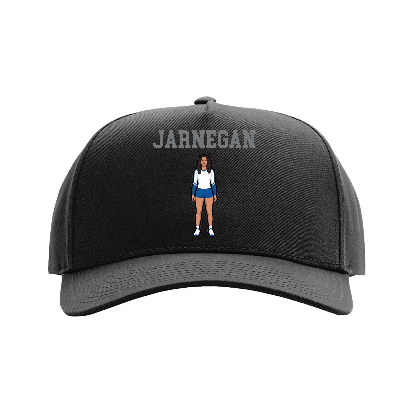 Full Fabric Five-Panel Champ Cap — Shirsey in Black