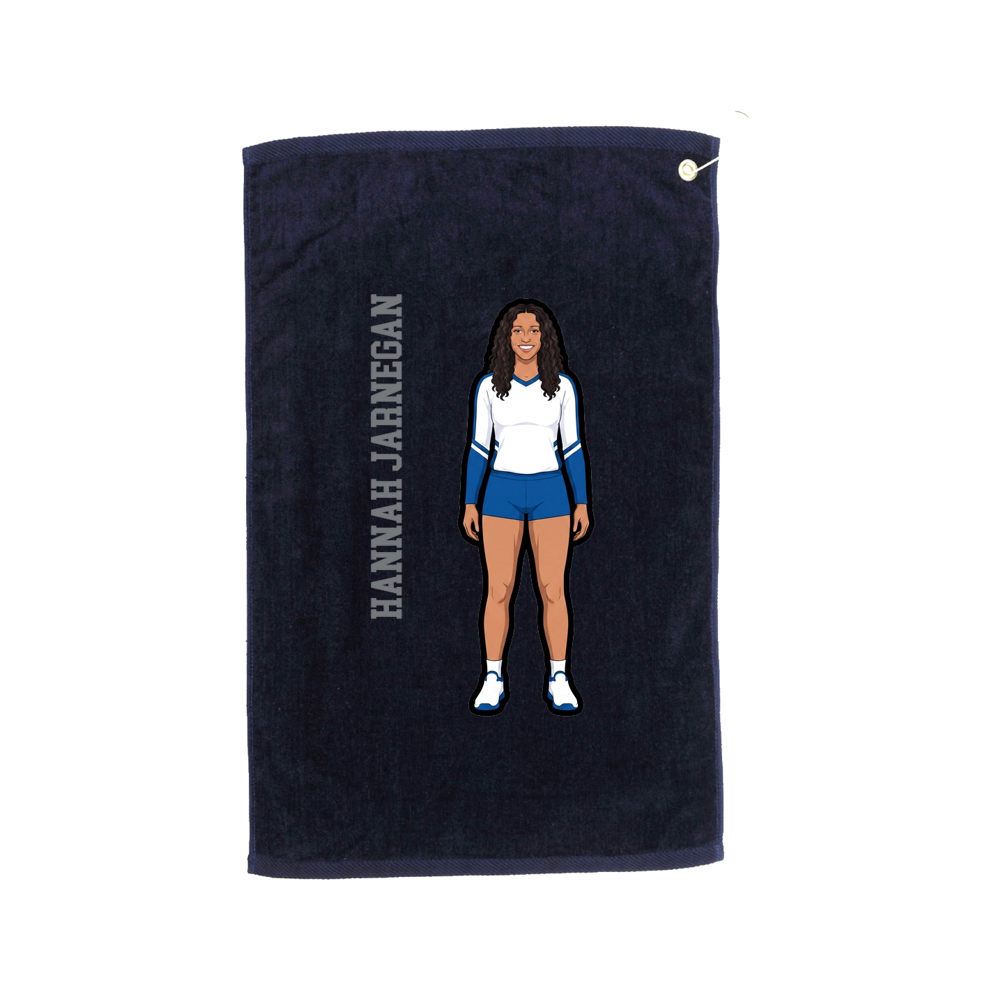 Golf Towel — Name Vertical in Navy