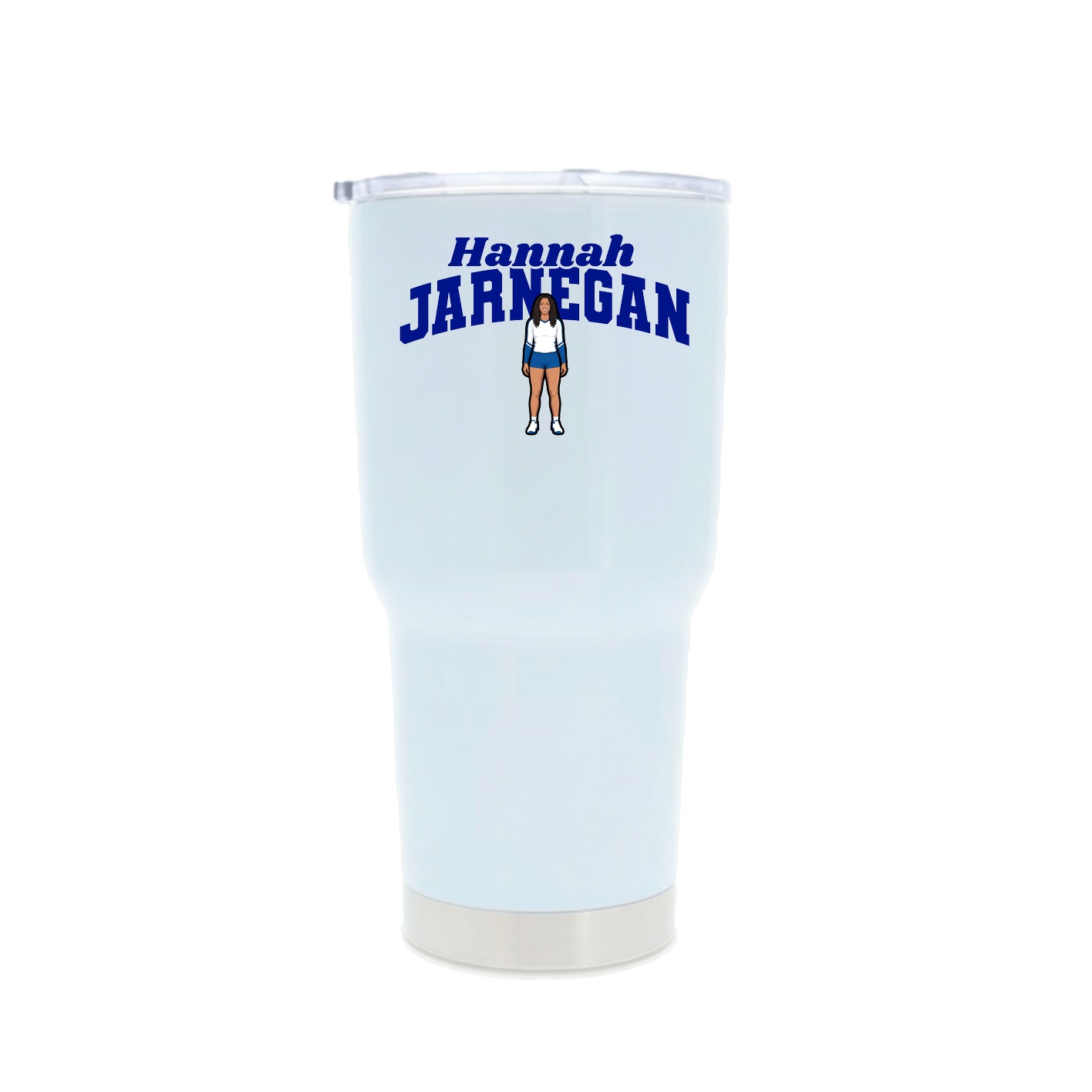 30oz Stainless Steel Tumbler — Signature Arch in White