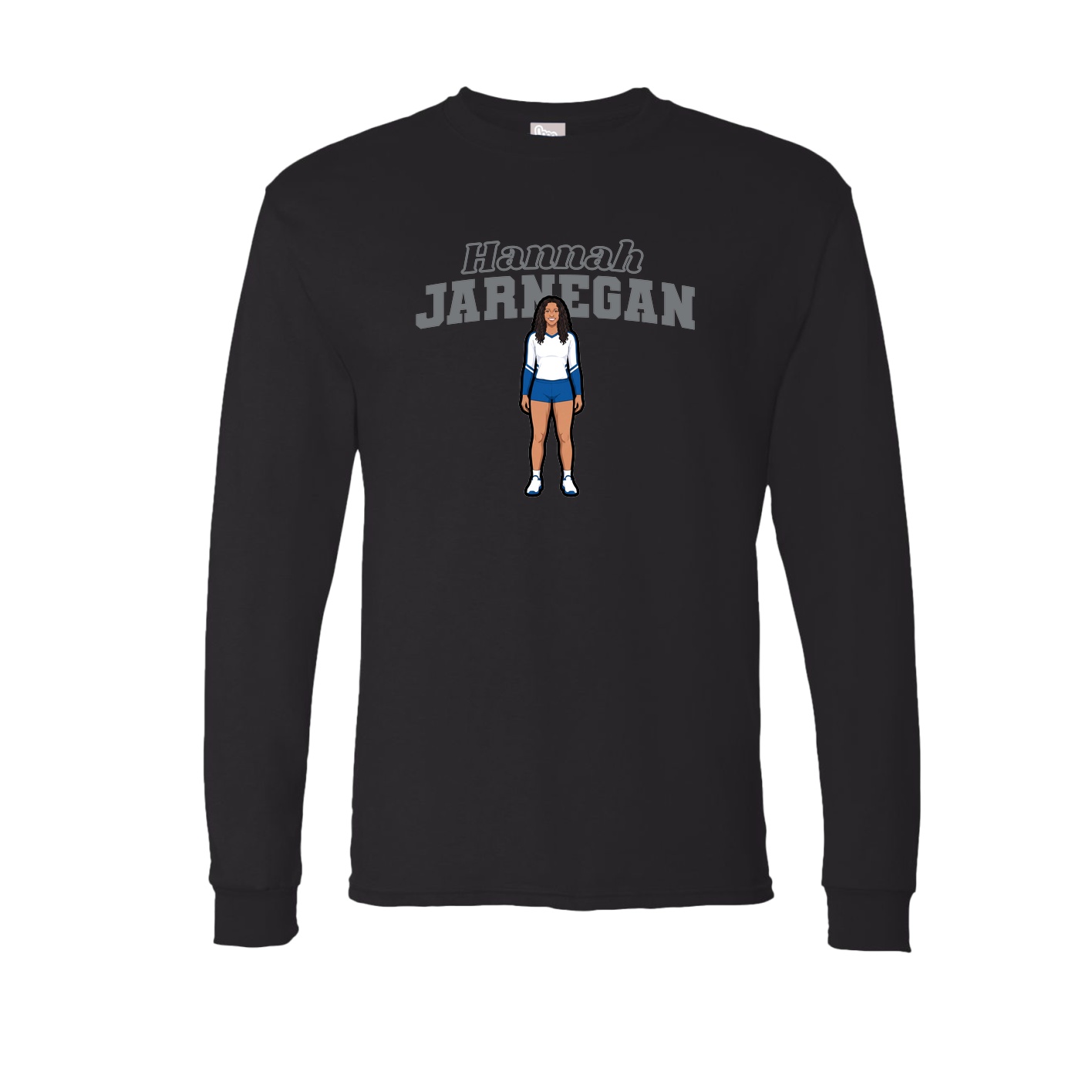 Long Sleeve Tee — Name Arch in Black
