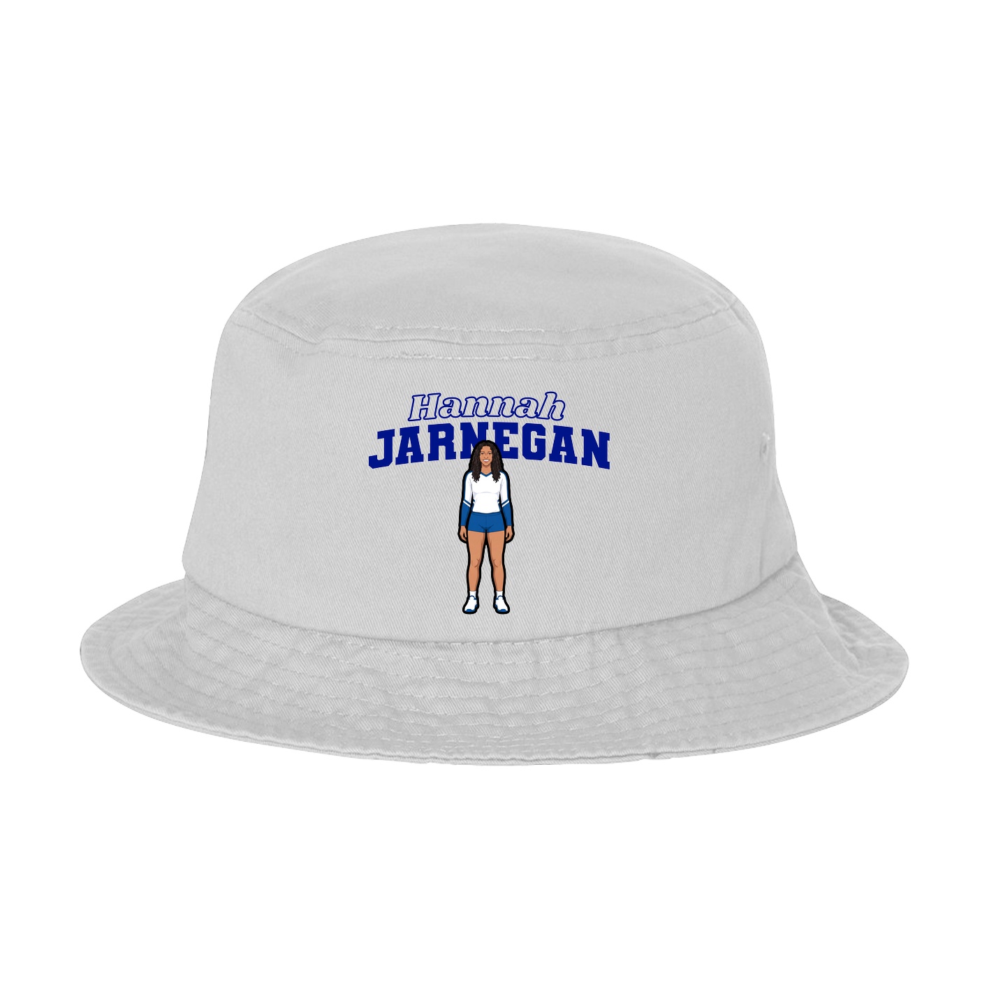 Bucket Cap — Name Arch in White