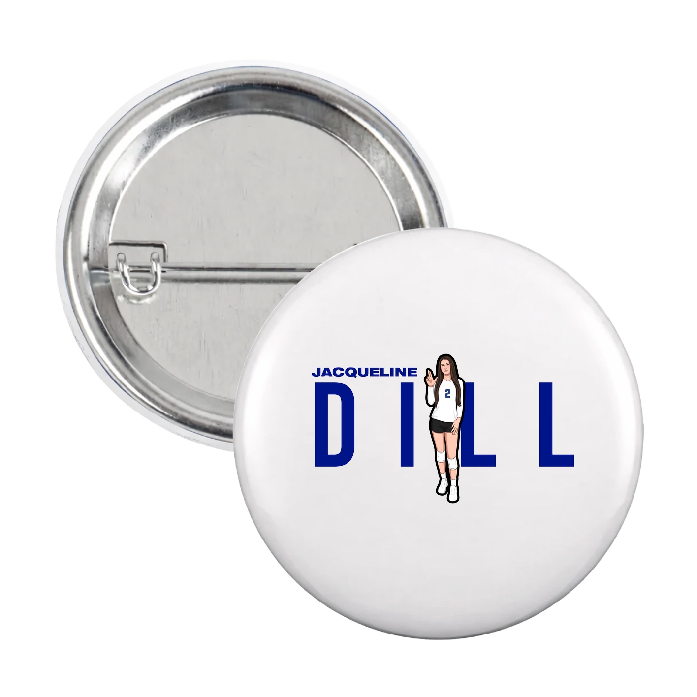 Game Day Button — Player Name in White