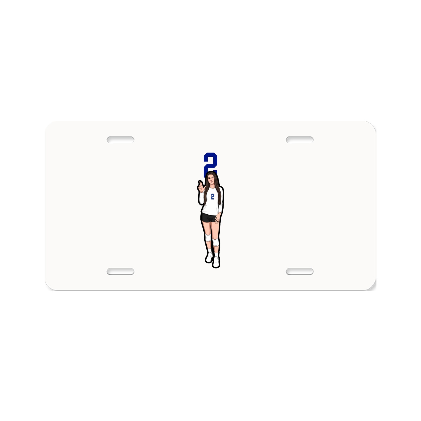 License Plate — Number Top in Classic