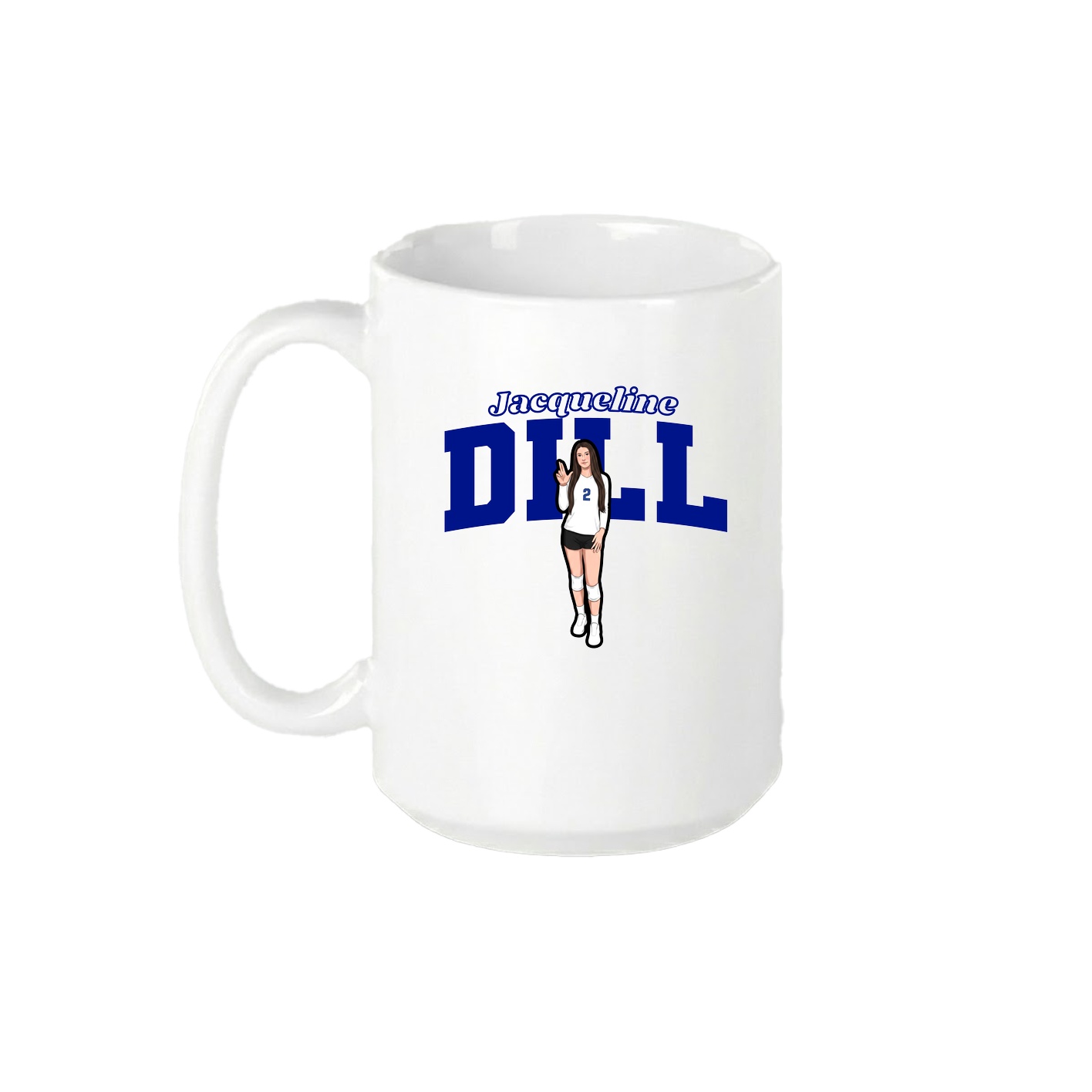 15oz Coffee Mug — Name Arch in White