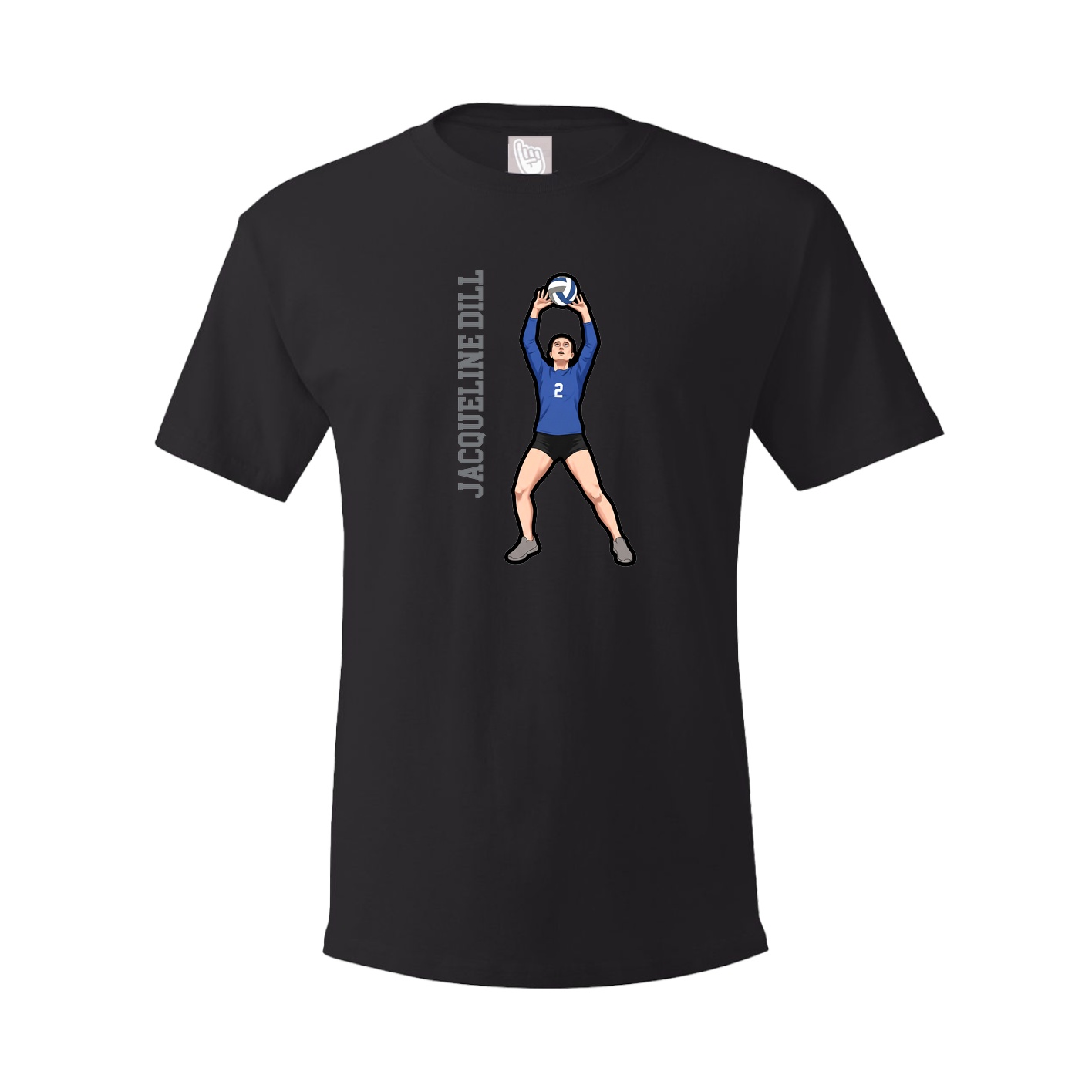 Youth Tee — Name Vertical in Black