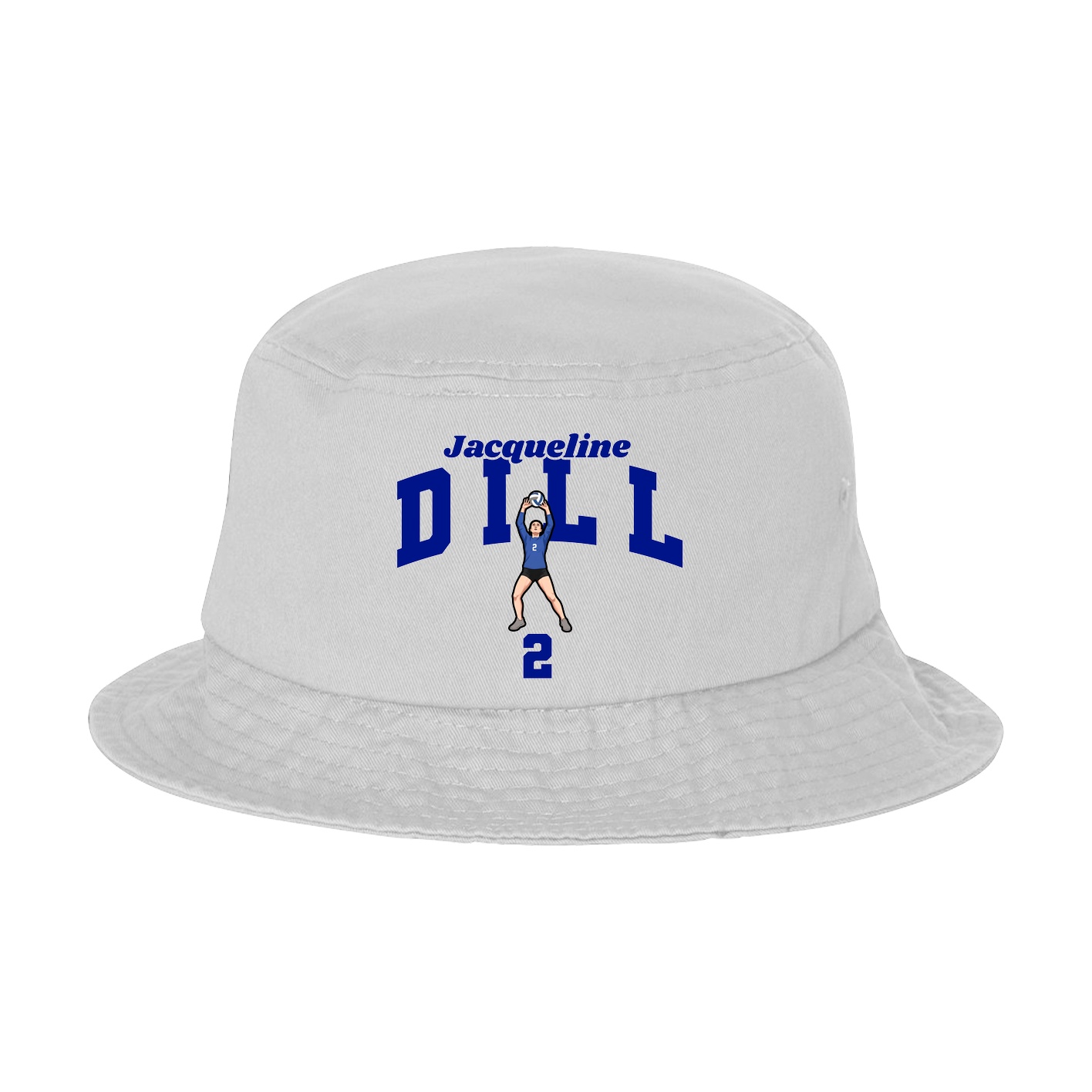 Bucket Cap — Signature Arch in White