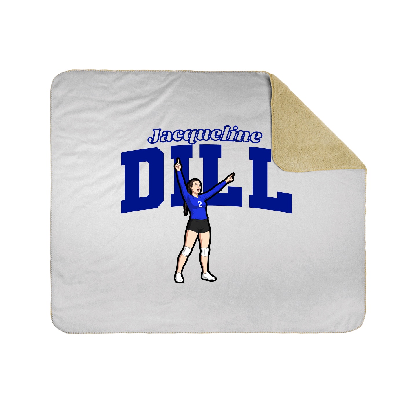 Throw Blanket — Name Arch in White