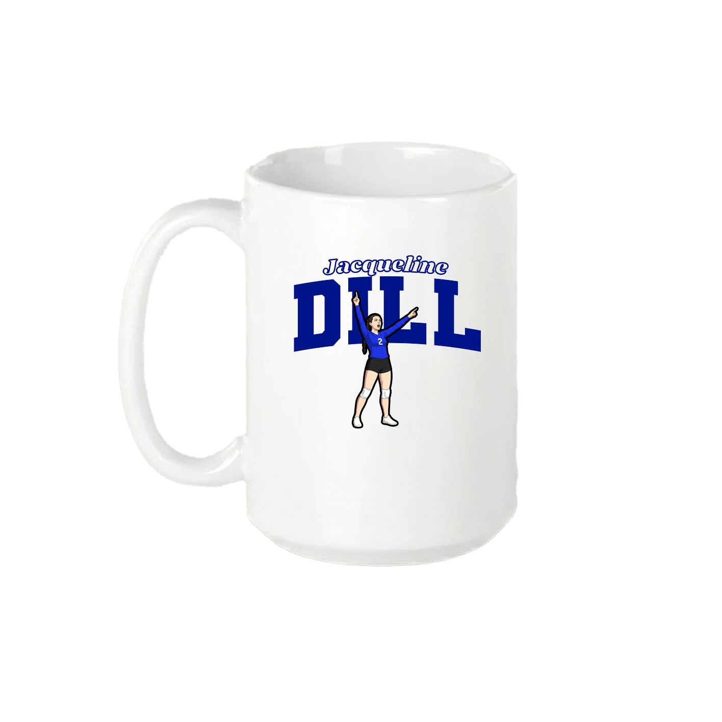 15oz Coffee Mug — Name Arch in White