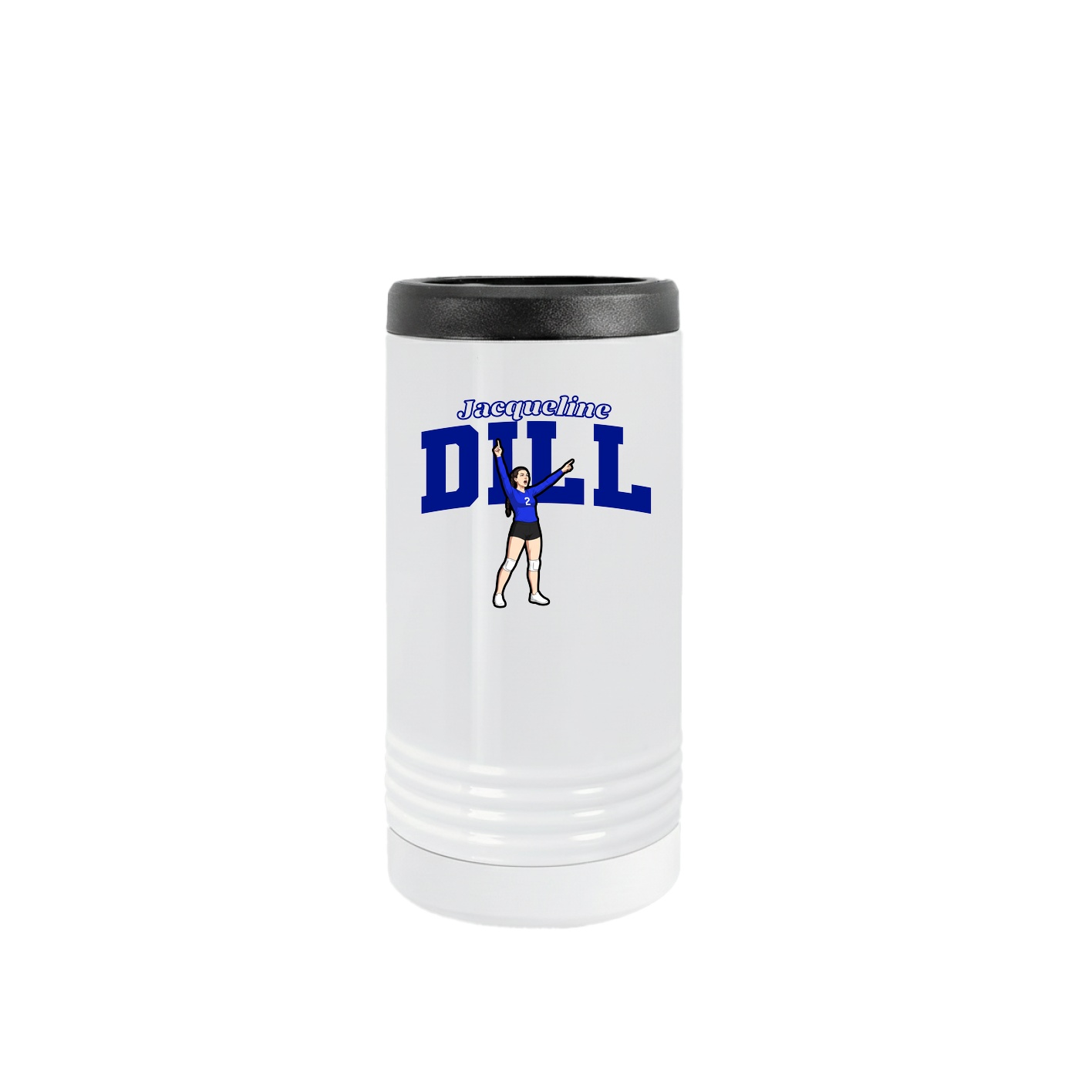 Slim Beverage Holder — Name Arch in White