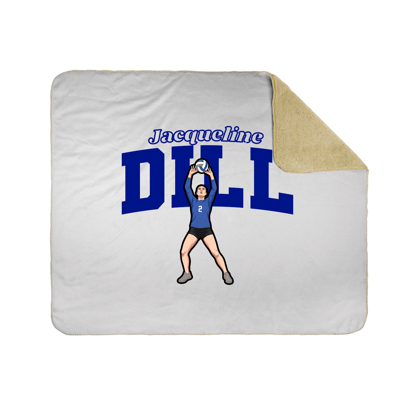 Throw Blanket — Name Arch in White