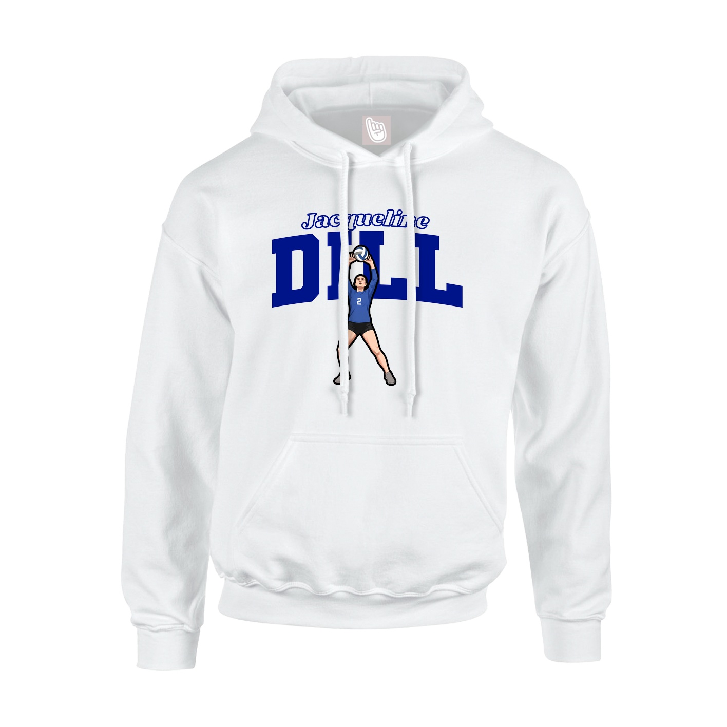 Hoodie — Name Arch in White