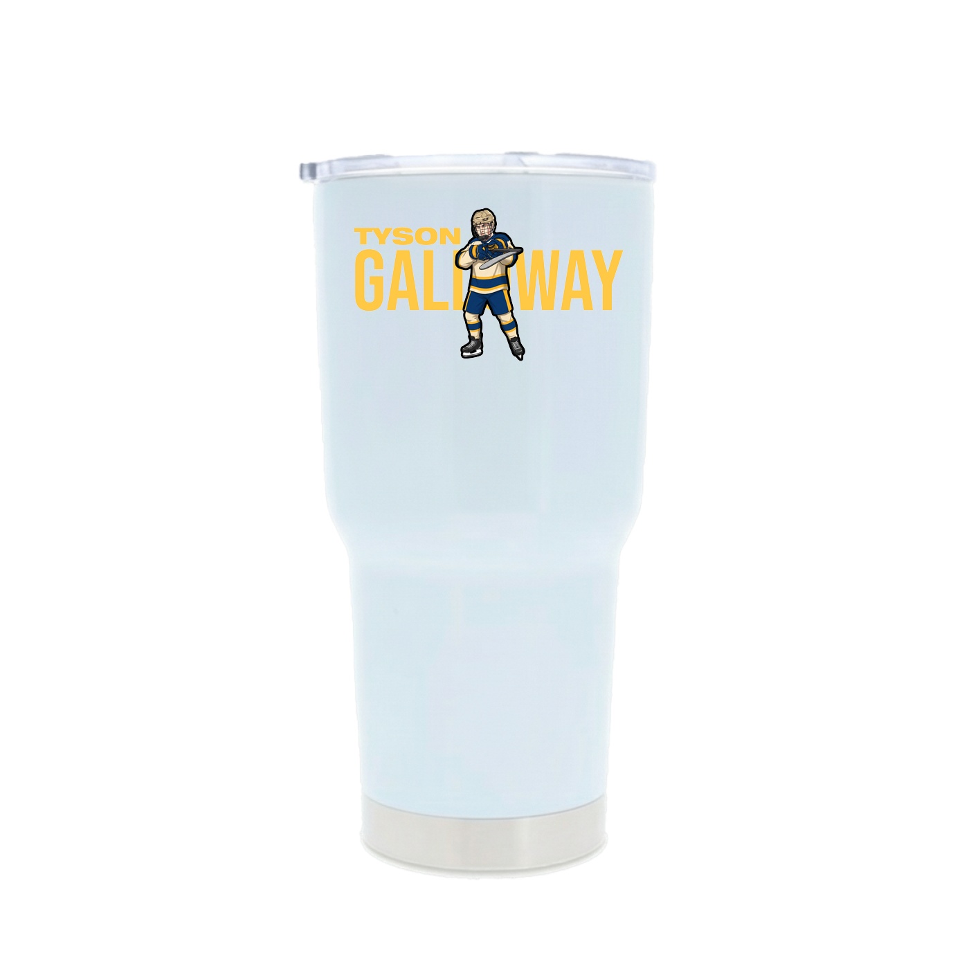 30oz Stainless Steel Tumbler — Player Name in White