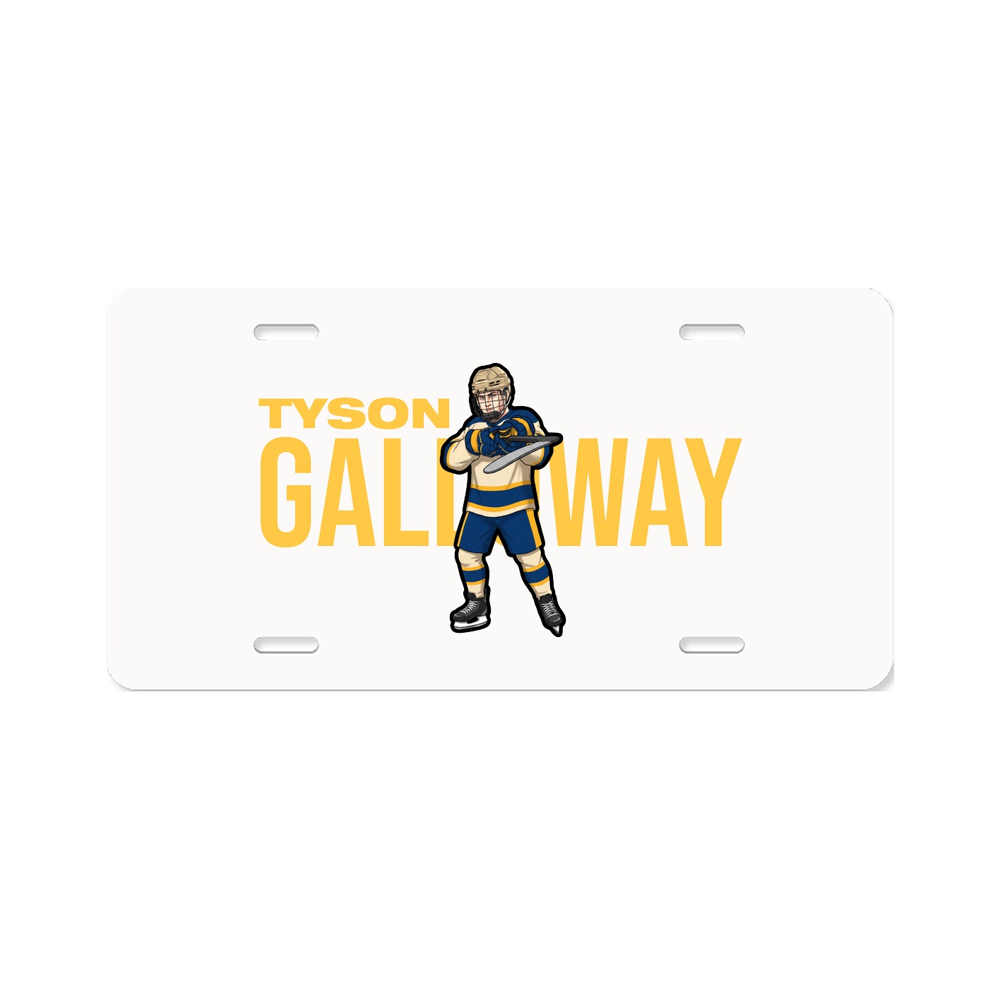 License Plate — Player Name in Classic