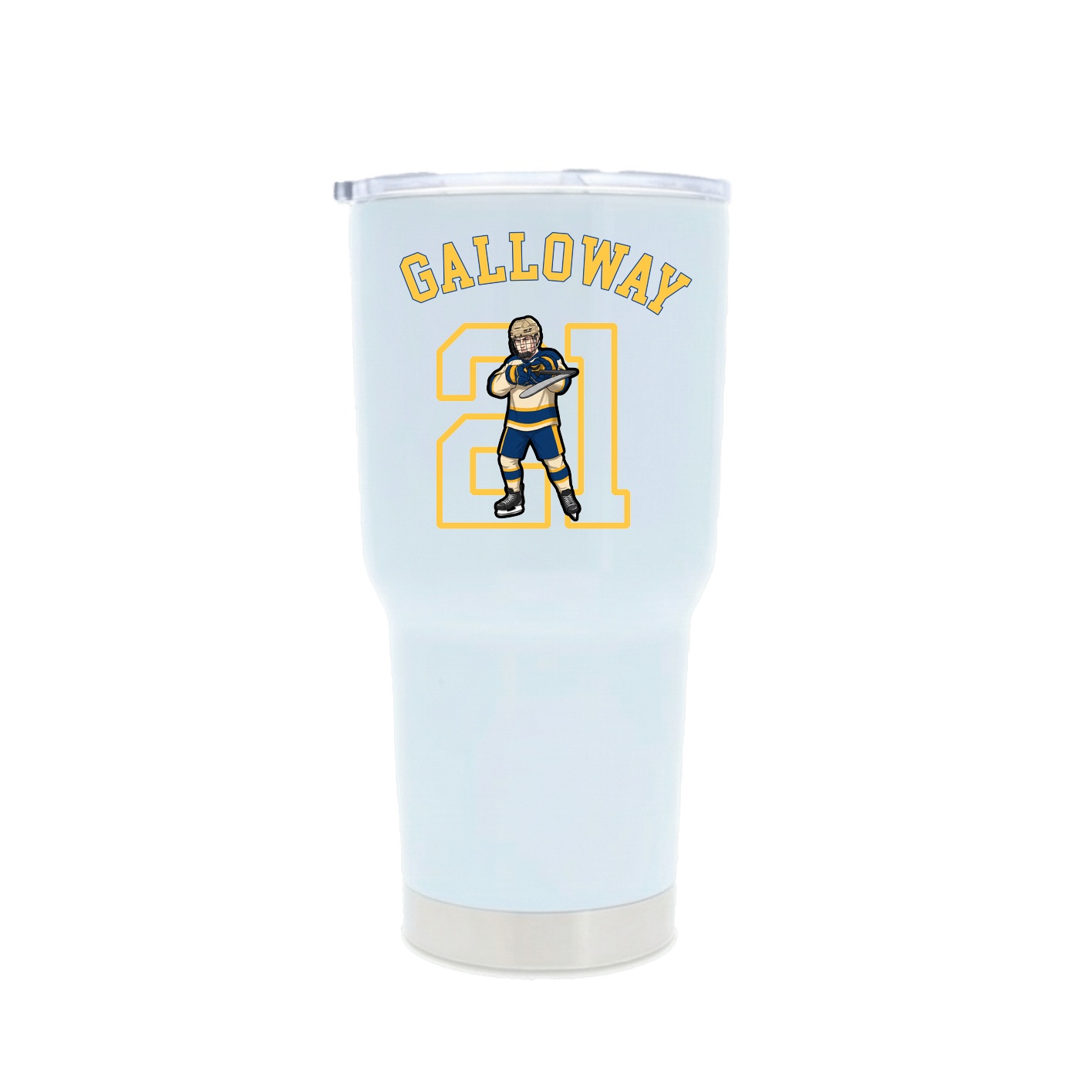 30oz Stainless Steel Tumbler — Shirsey Arch in White