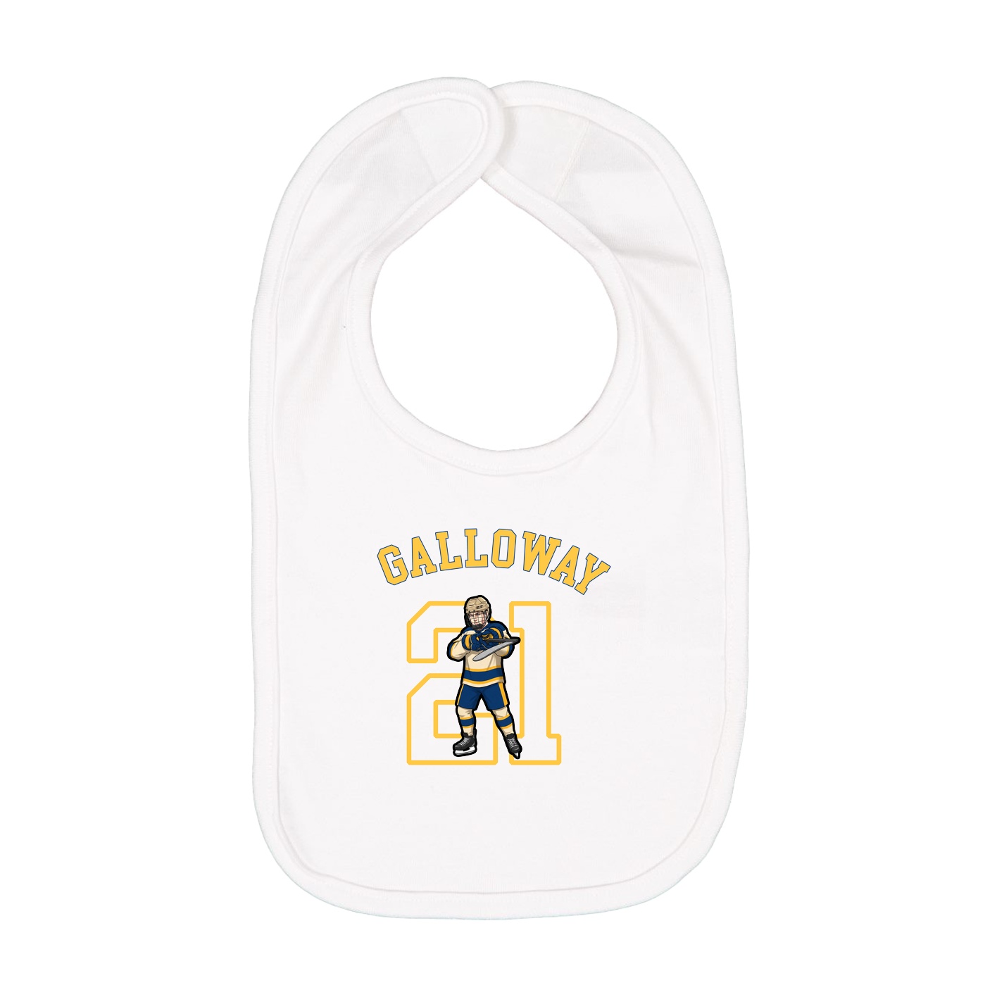 Infant Bib — Shirsey Arch in White