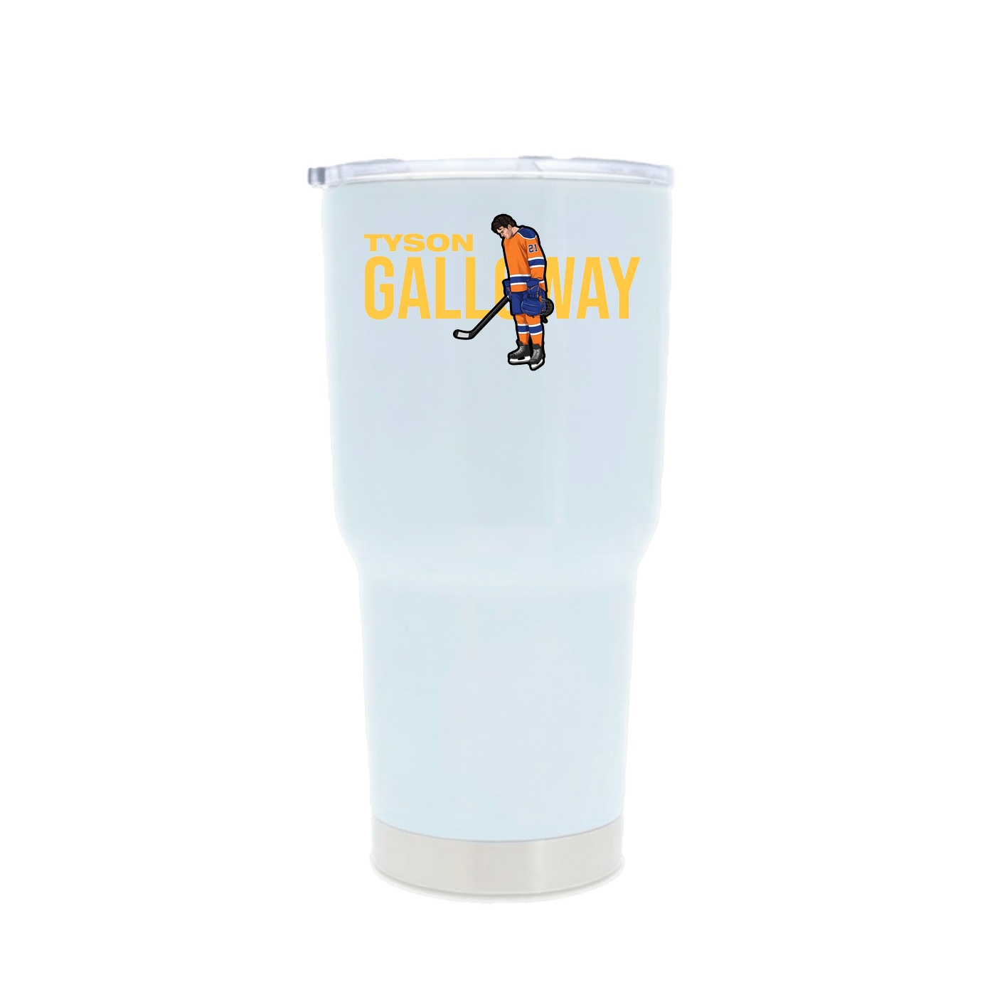 30oz Stainless Steel Tumbler — Player Name in White