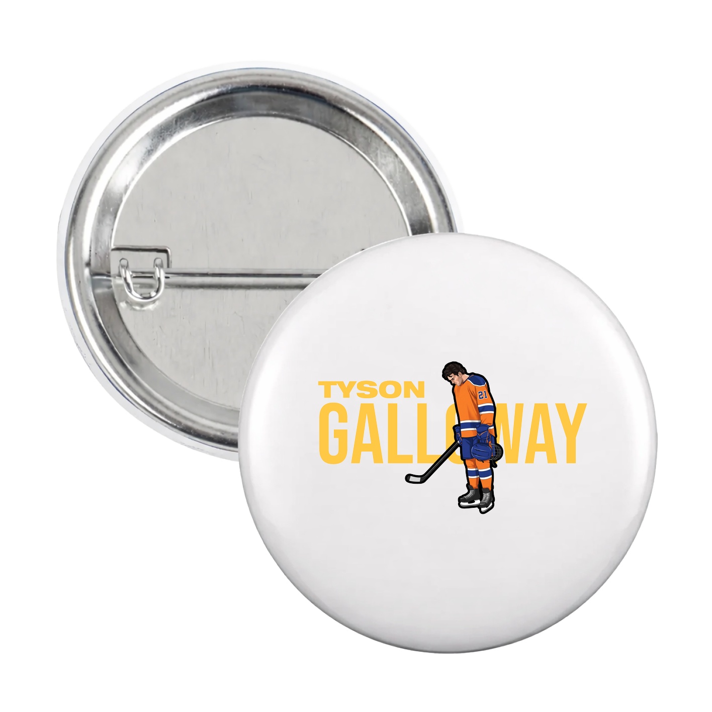 Game Day Button — Player Name in White
