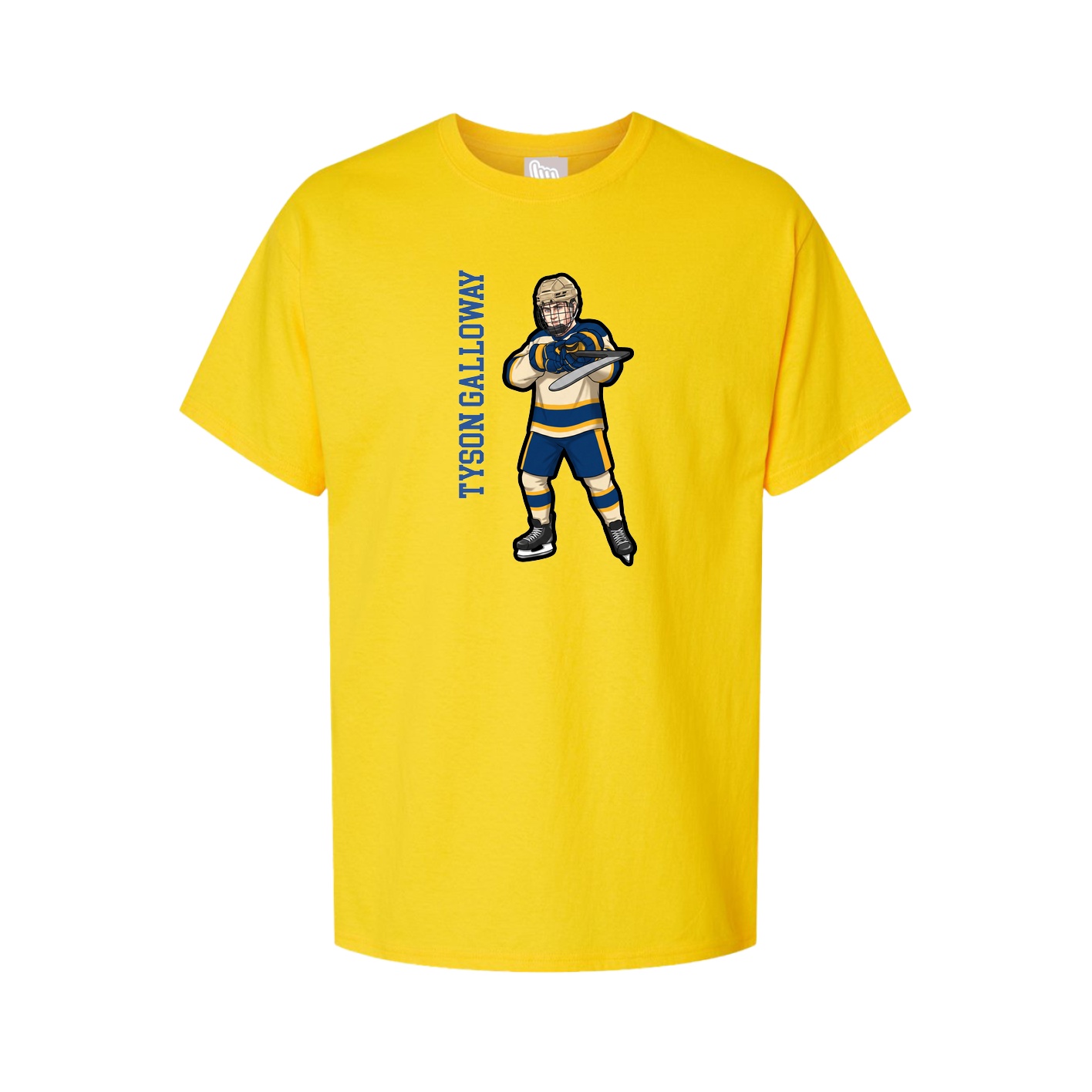 Tee — Name Vertical in Gold