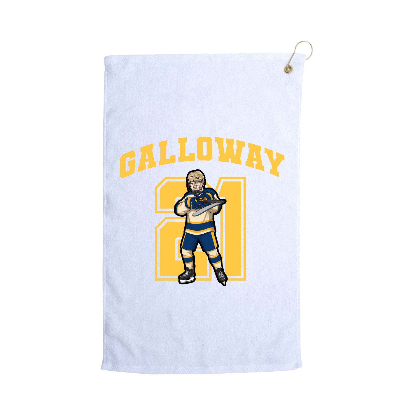 Golf Towel — Number in White