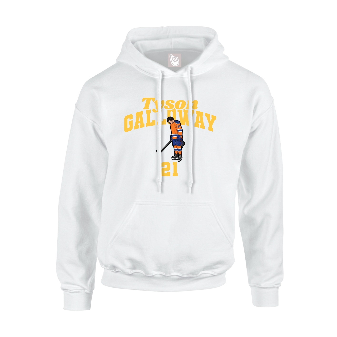Hoodie — Signature Arch in White