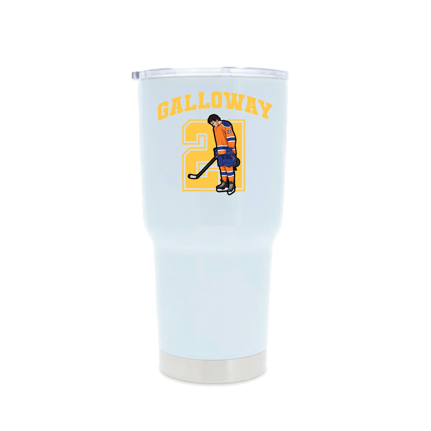 30oz Stainless Steel Tumbler — Number in White