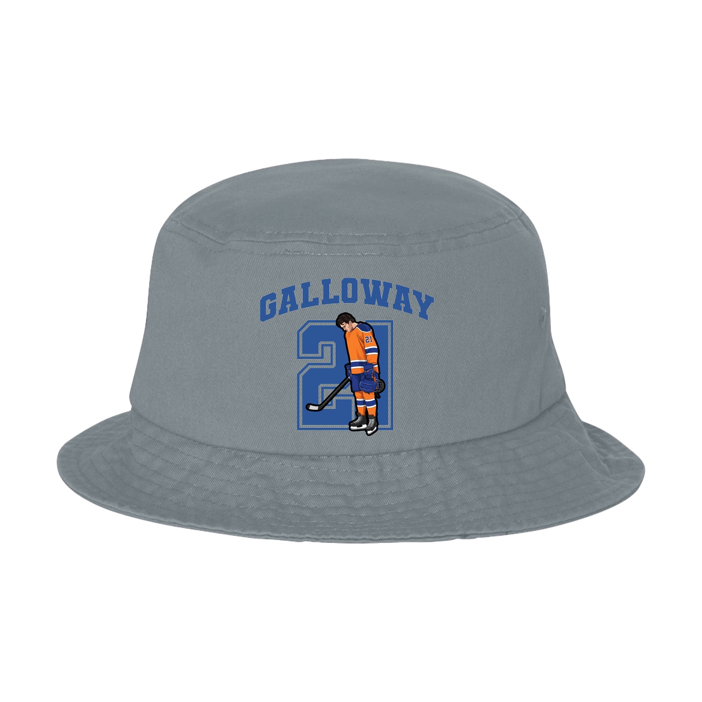 Bucket Cap — Number in Grey