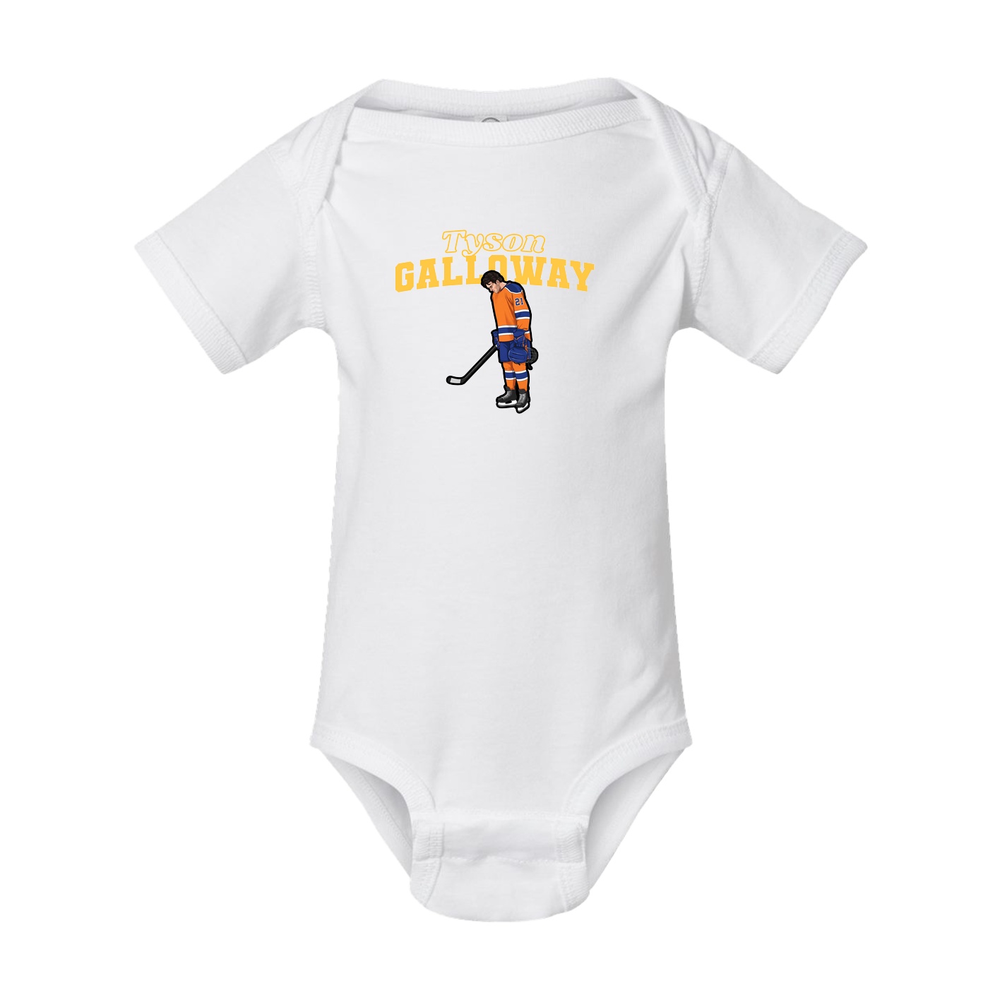 Baby Onesie — Name Arch in White