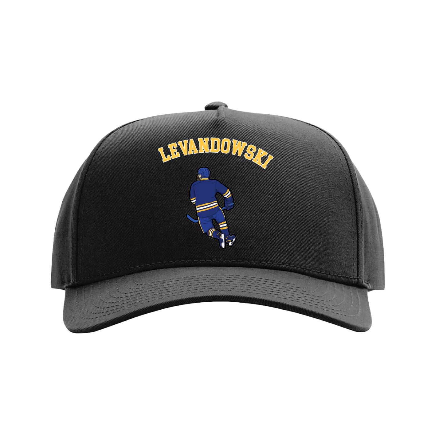 Full Fabric Five-Panel Champ Cap — Shirsey Arch in Black