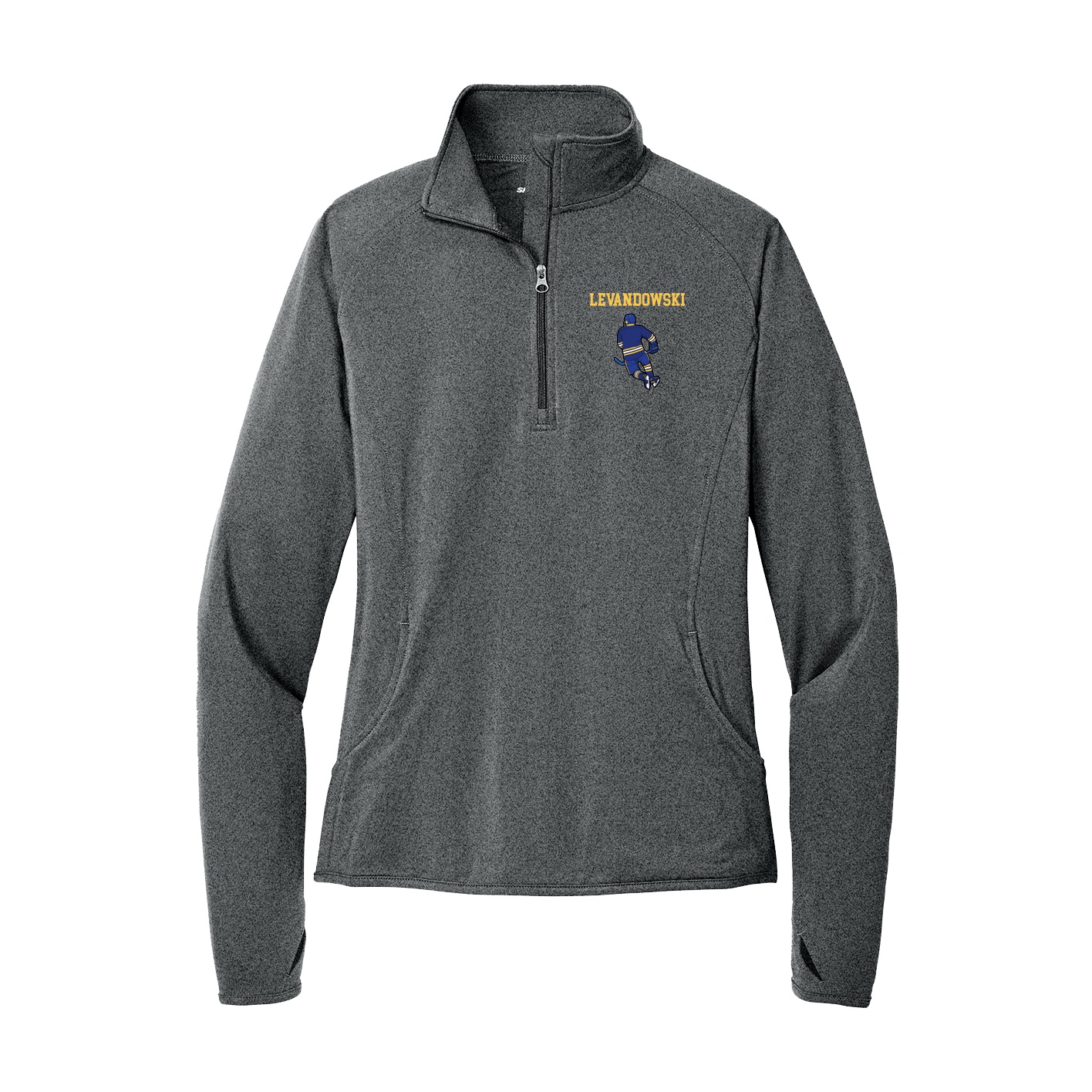 Women's Q-Zip Pullover — Shirsey in Grey