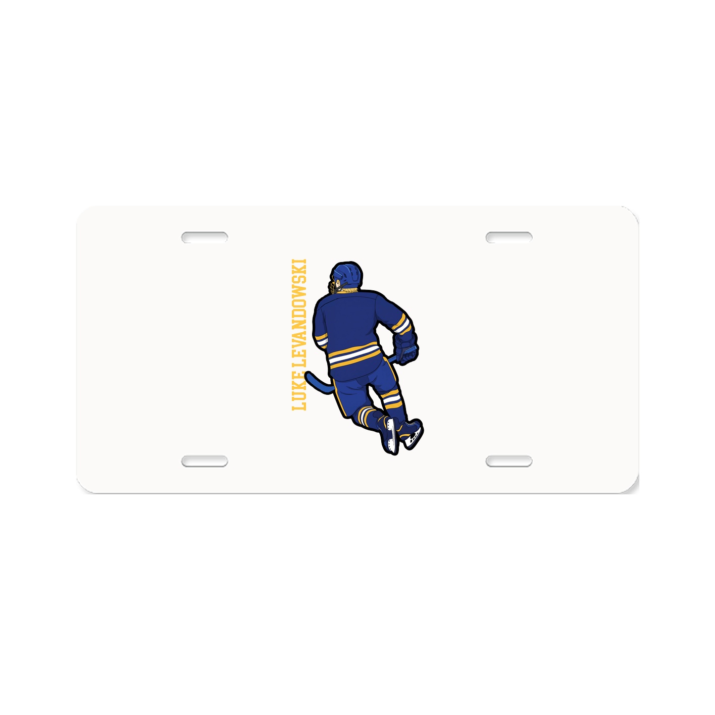 License Plate — Name Vertical in Classic