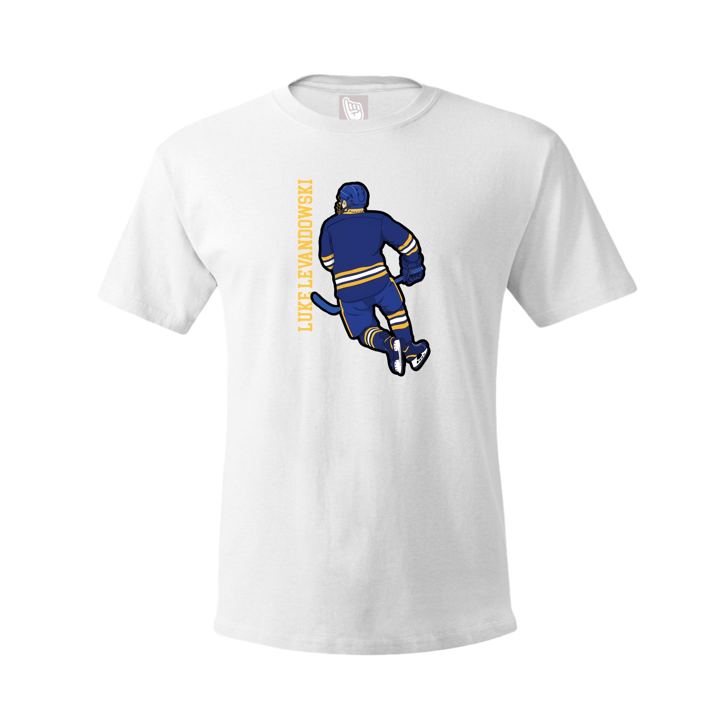 Tee — Name Vertical in White
