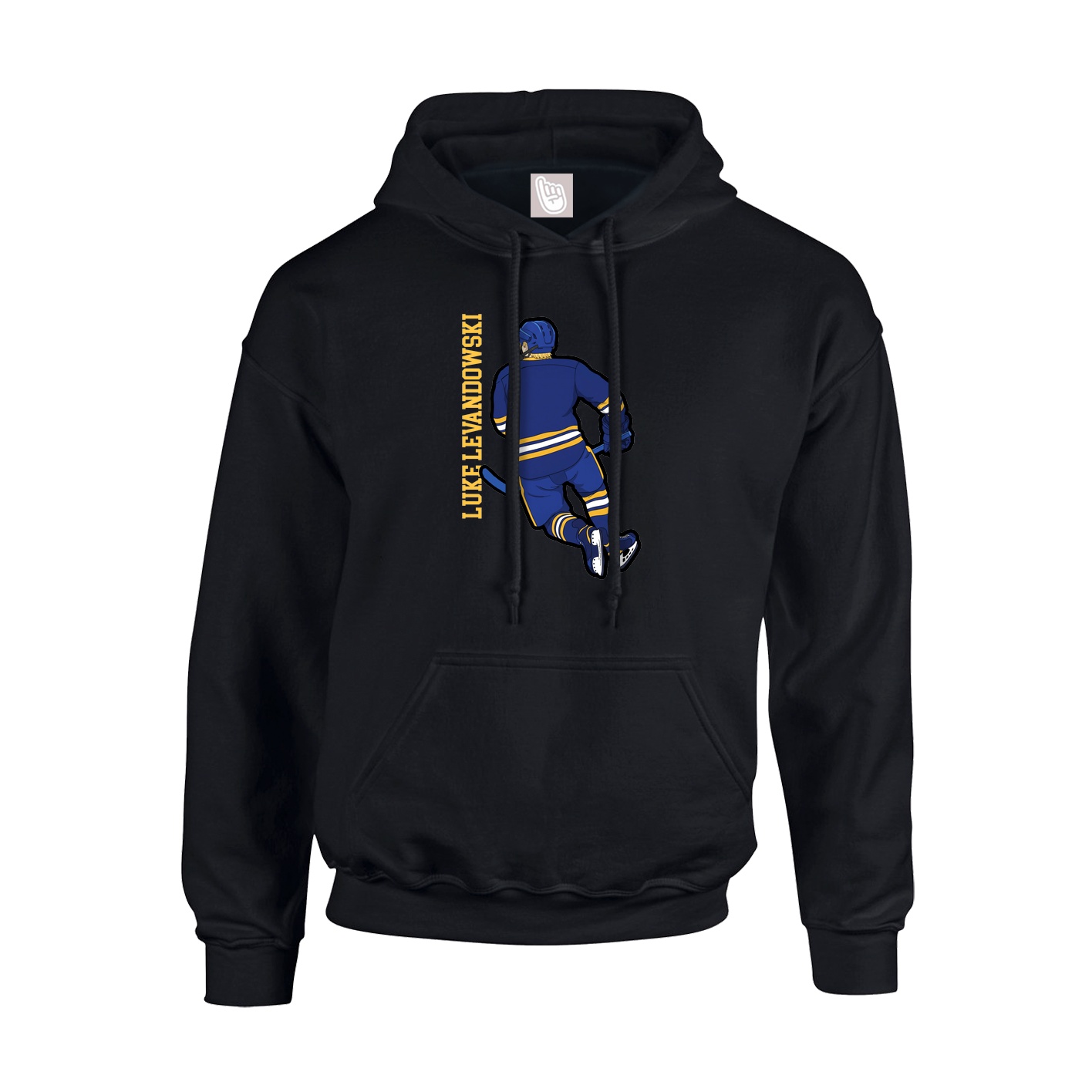 Youth Hoodie — Name Vertical in Black
