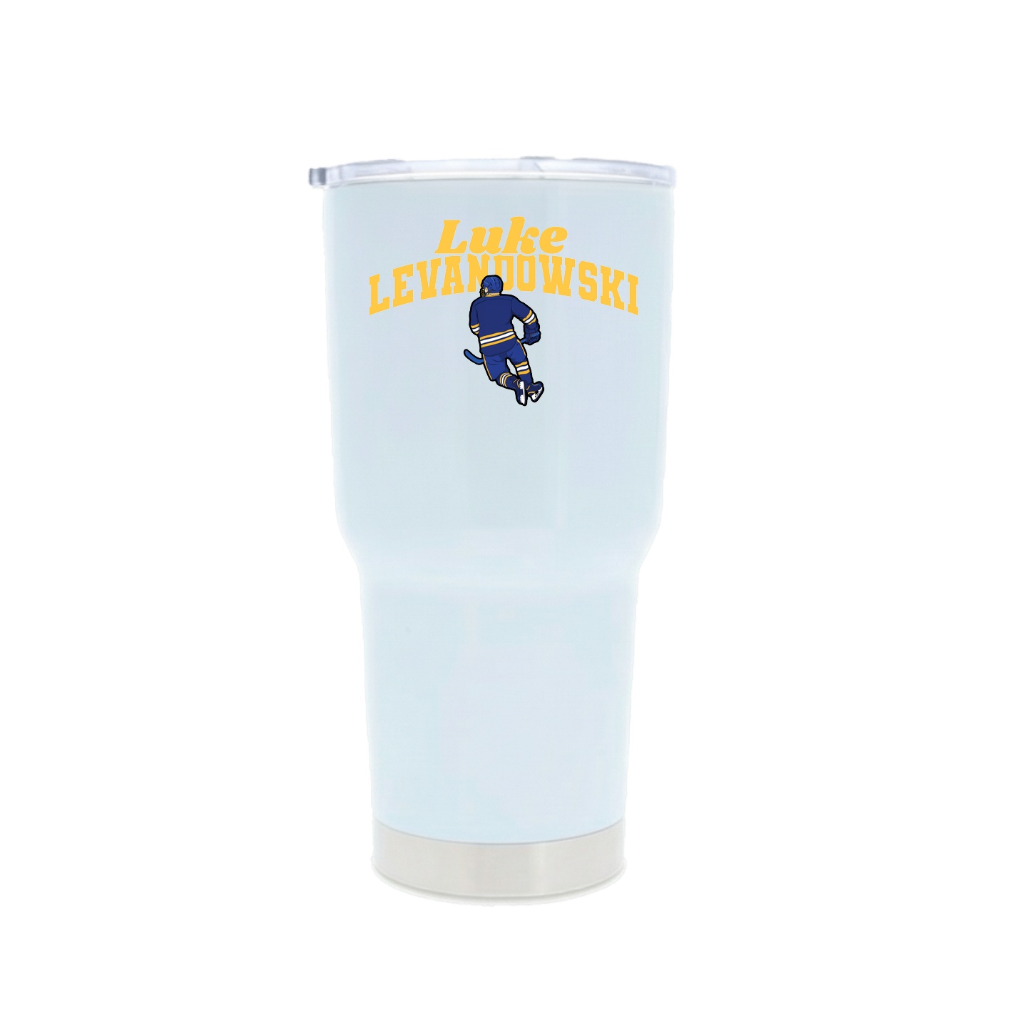 30oz Stainless Steel Tumbler — Signature Arch in White