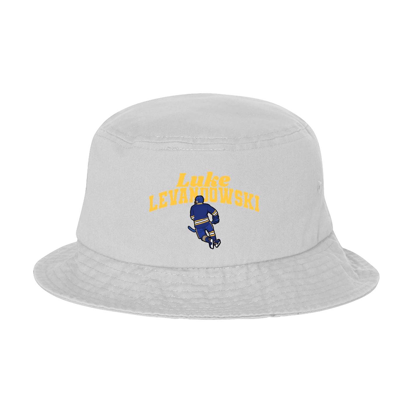Bucket Cap — Signature Arch in White