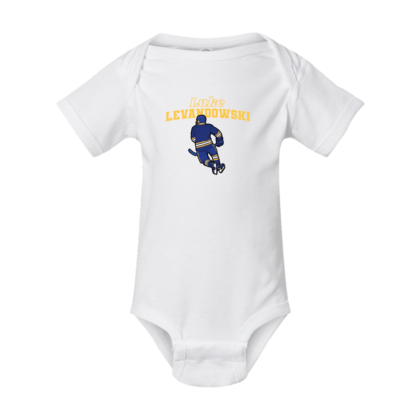 Baby Onesie — Name Arch in White