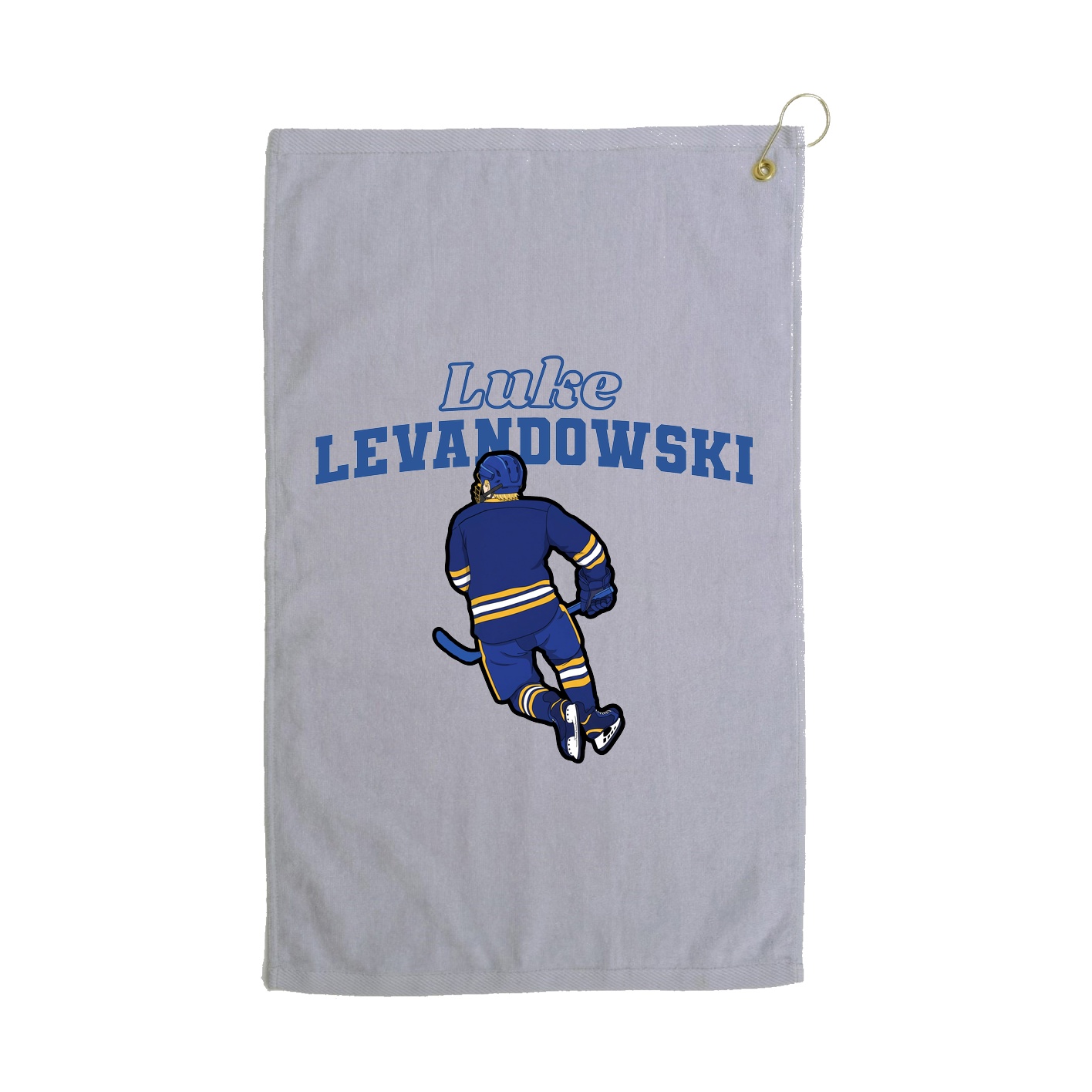 Golf Towel — Name Arch in Grey