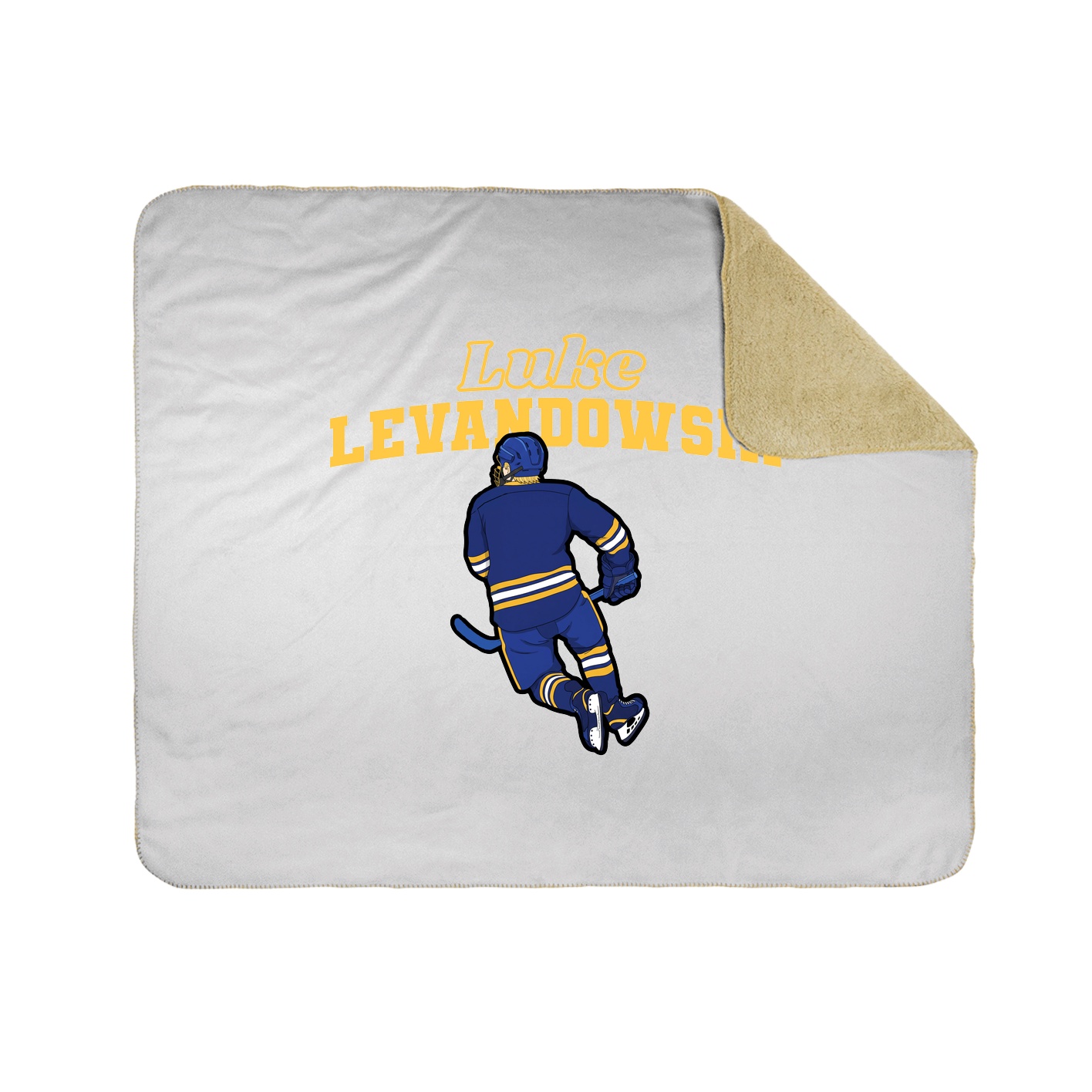 Throw Blanket — Name Arch in White