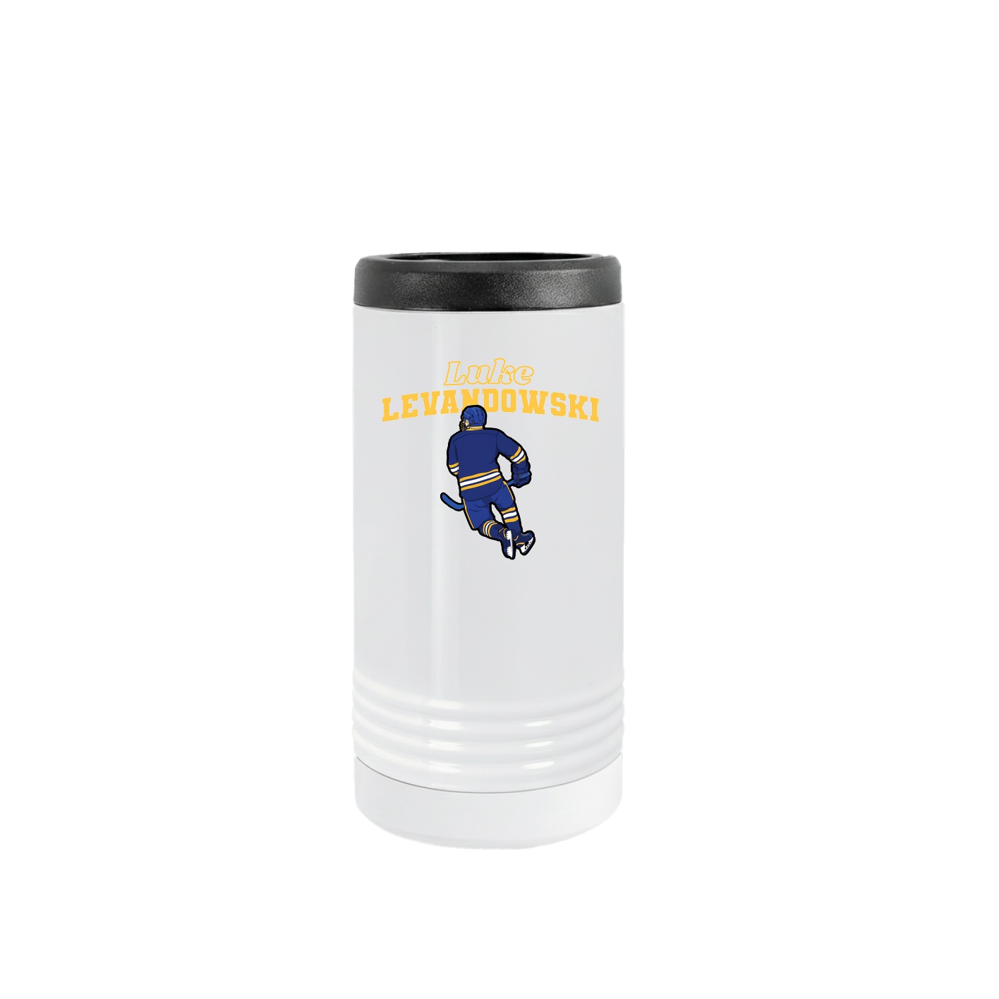Slim Beverage Holder — Name Arch in White