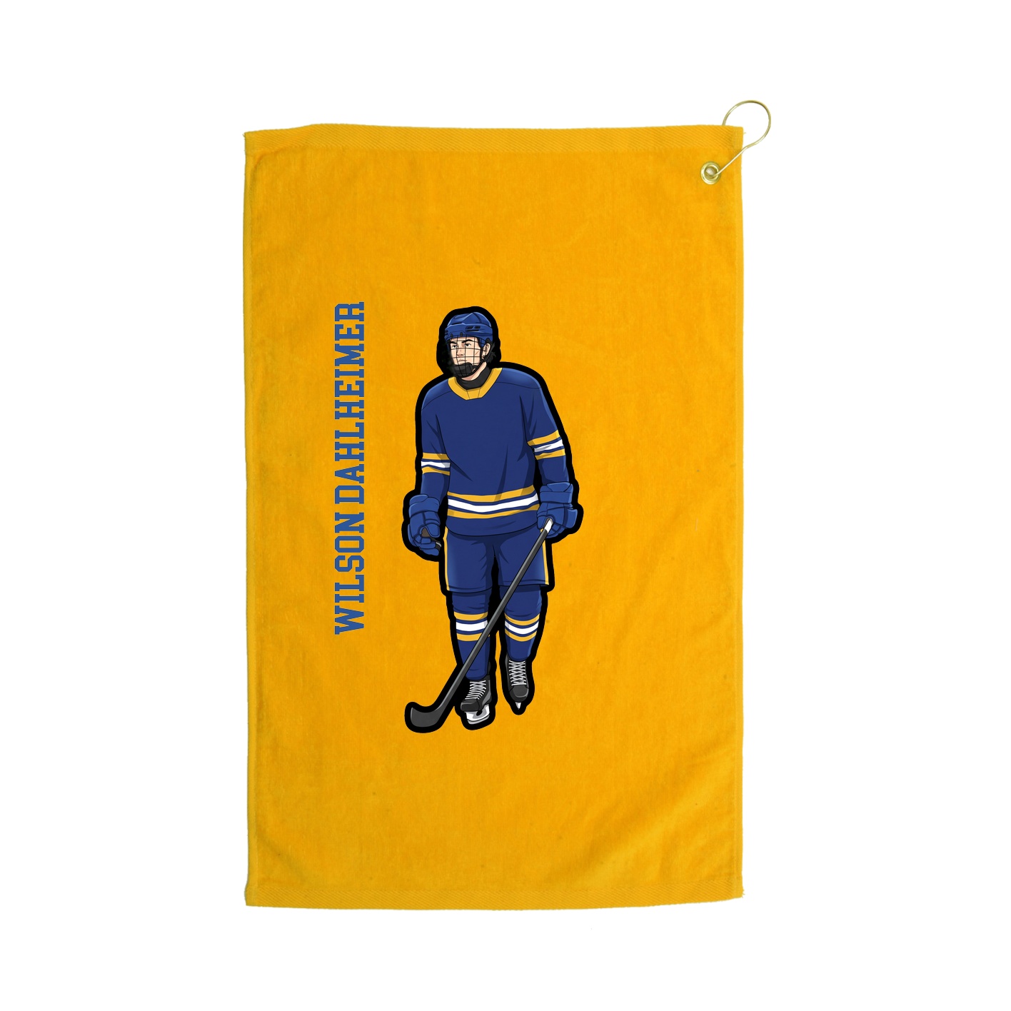 Golf Towel — Name Vertical in Gold
