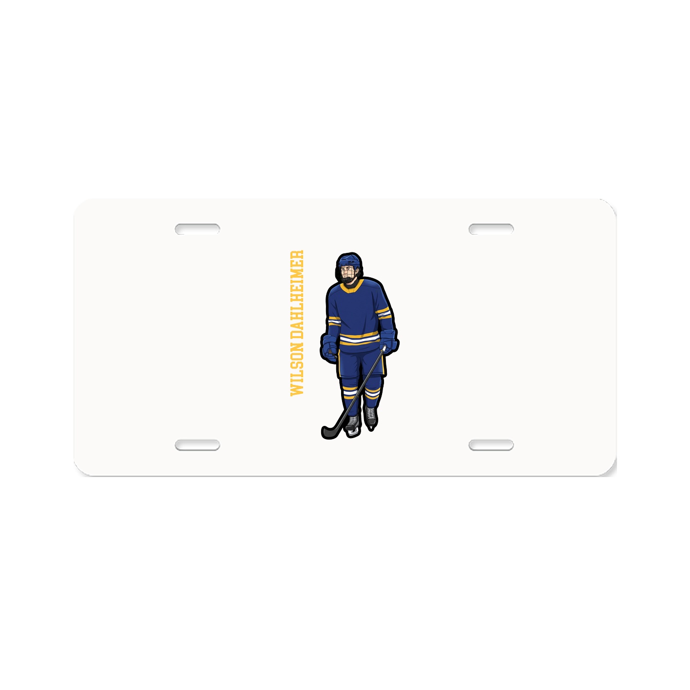 License Plate — Name Vertical in Classic