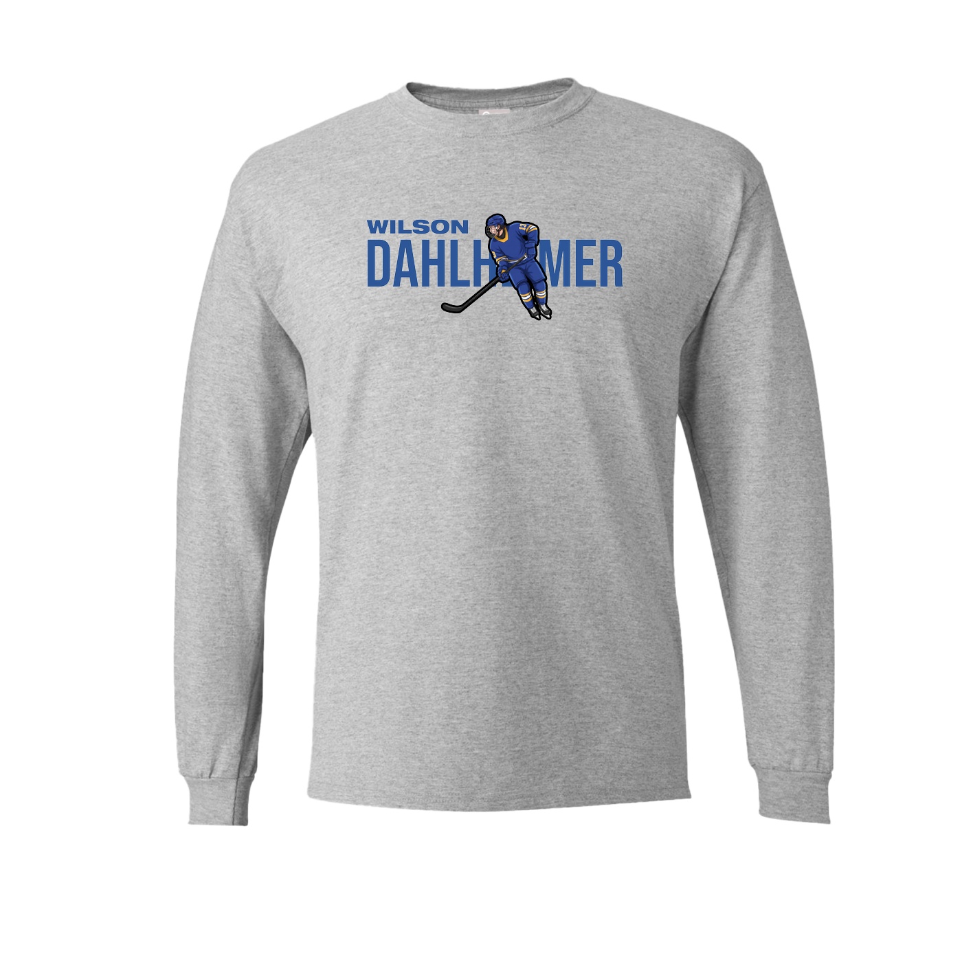 Long Sleeve Tee — Player Name in Grey
