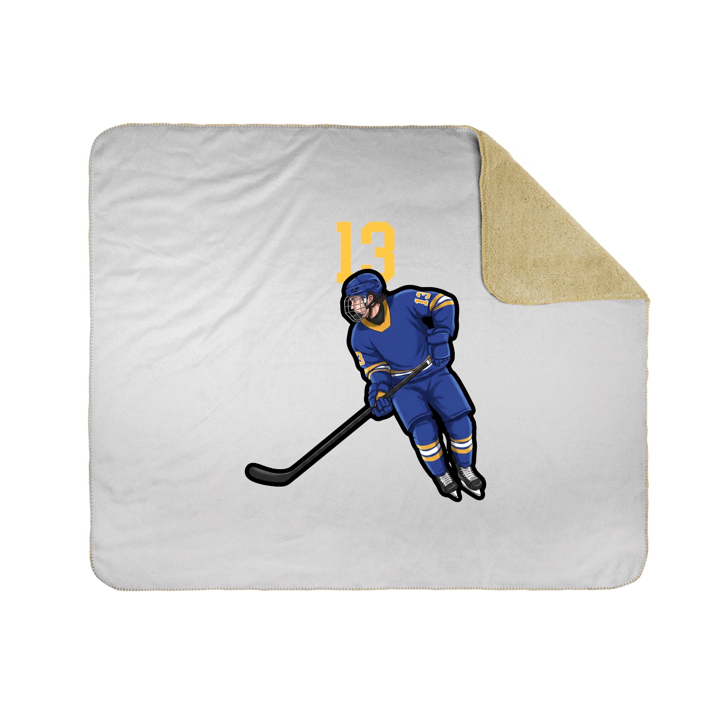 Throw Blanket — Number Top in White