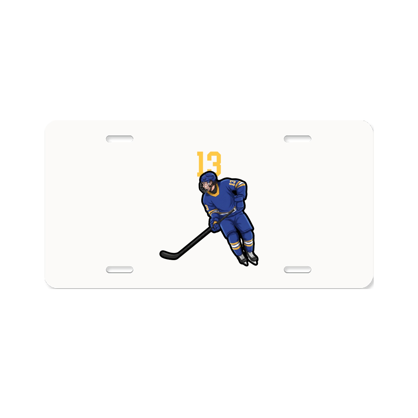 License Plate — Number Top in Classic