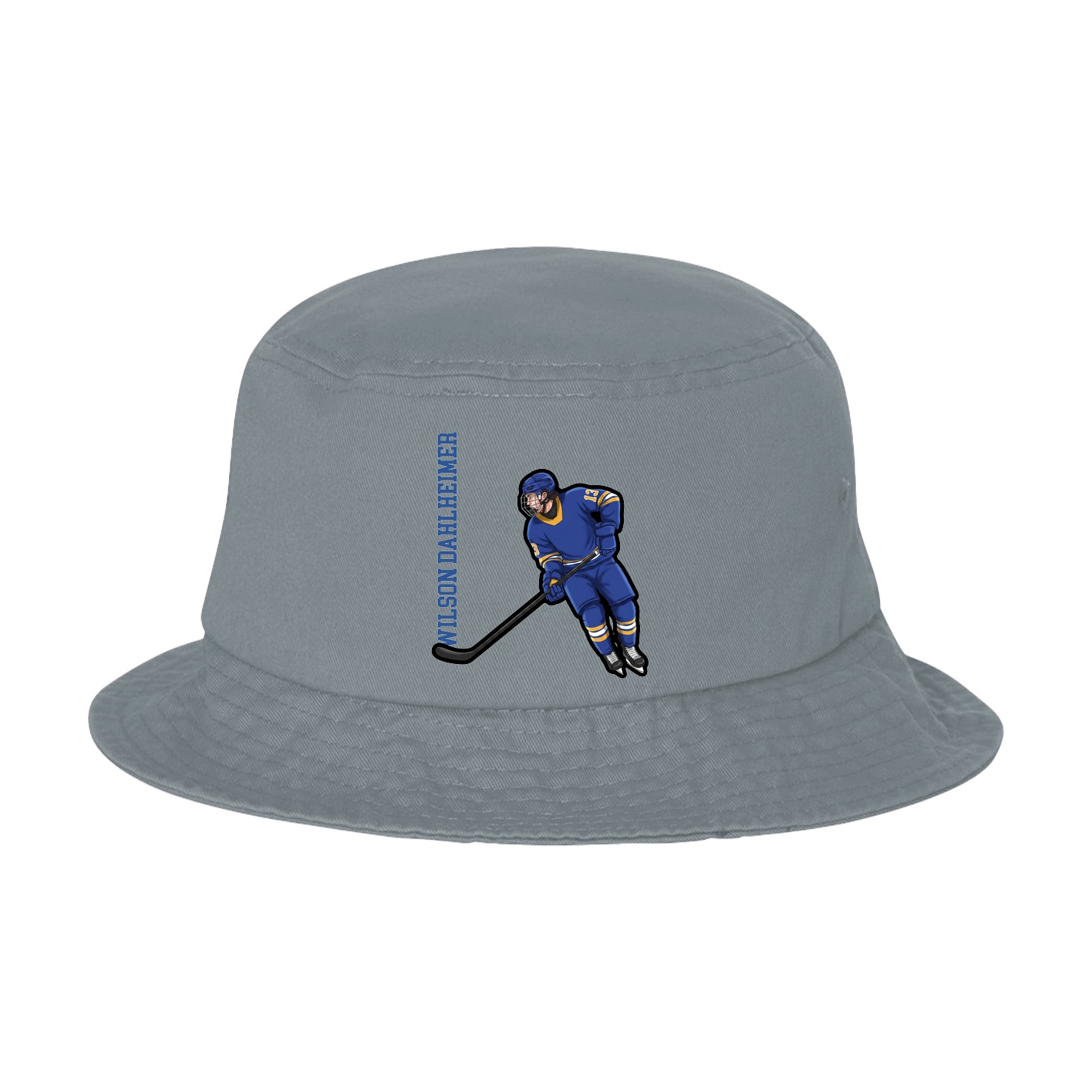 Bucket Cap — Name Vertical in Grey