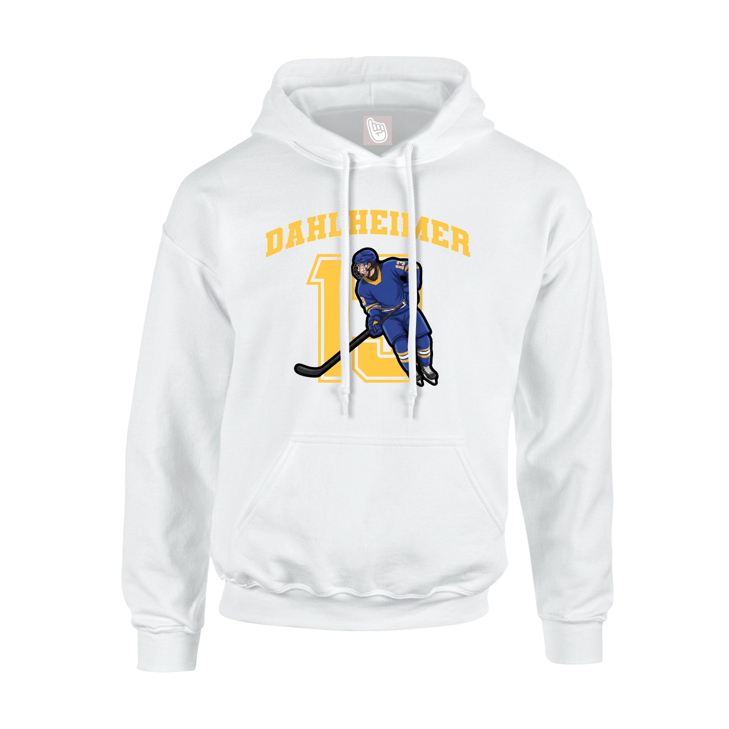 Hoodie — Number in White