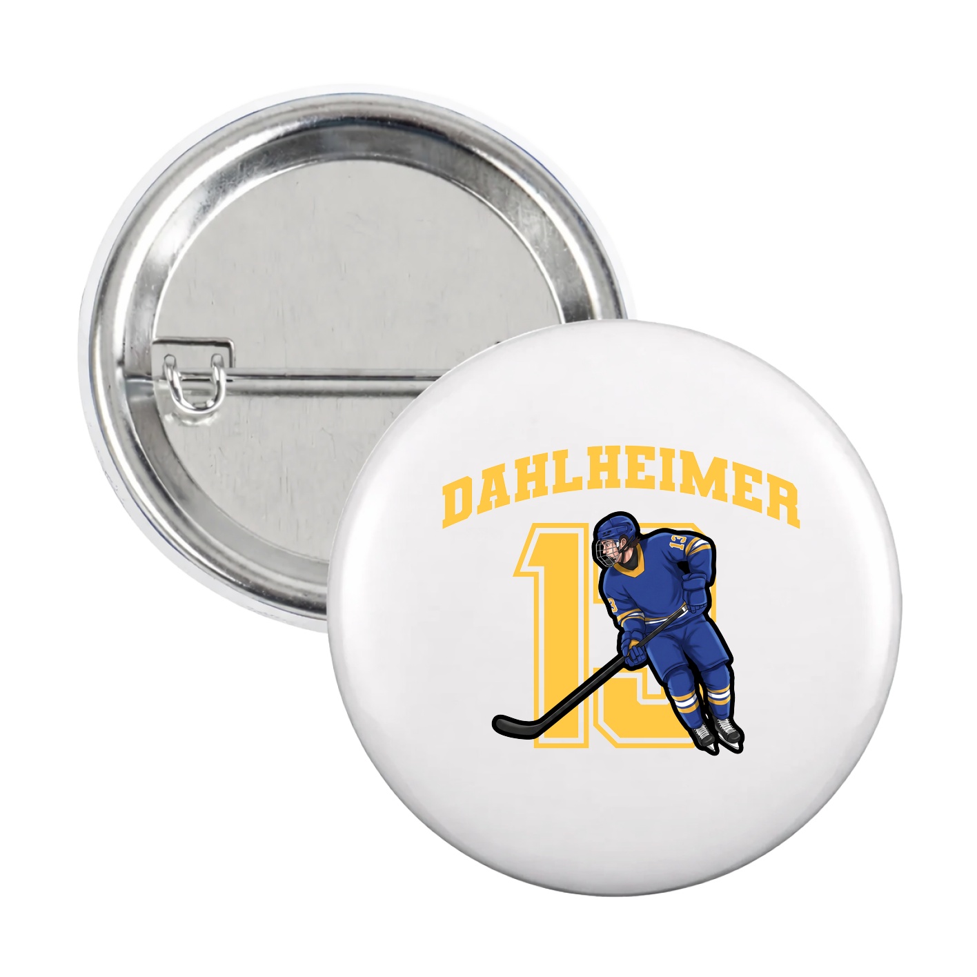Game Day Button — Number in White