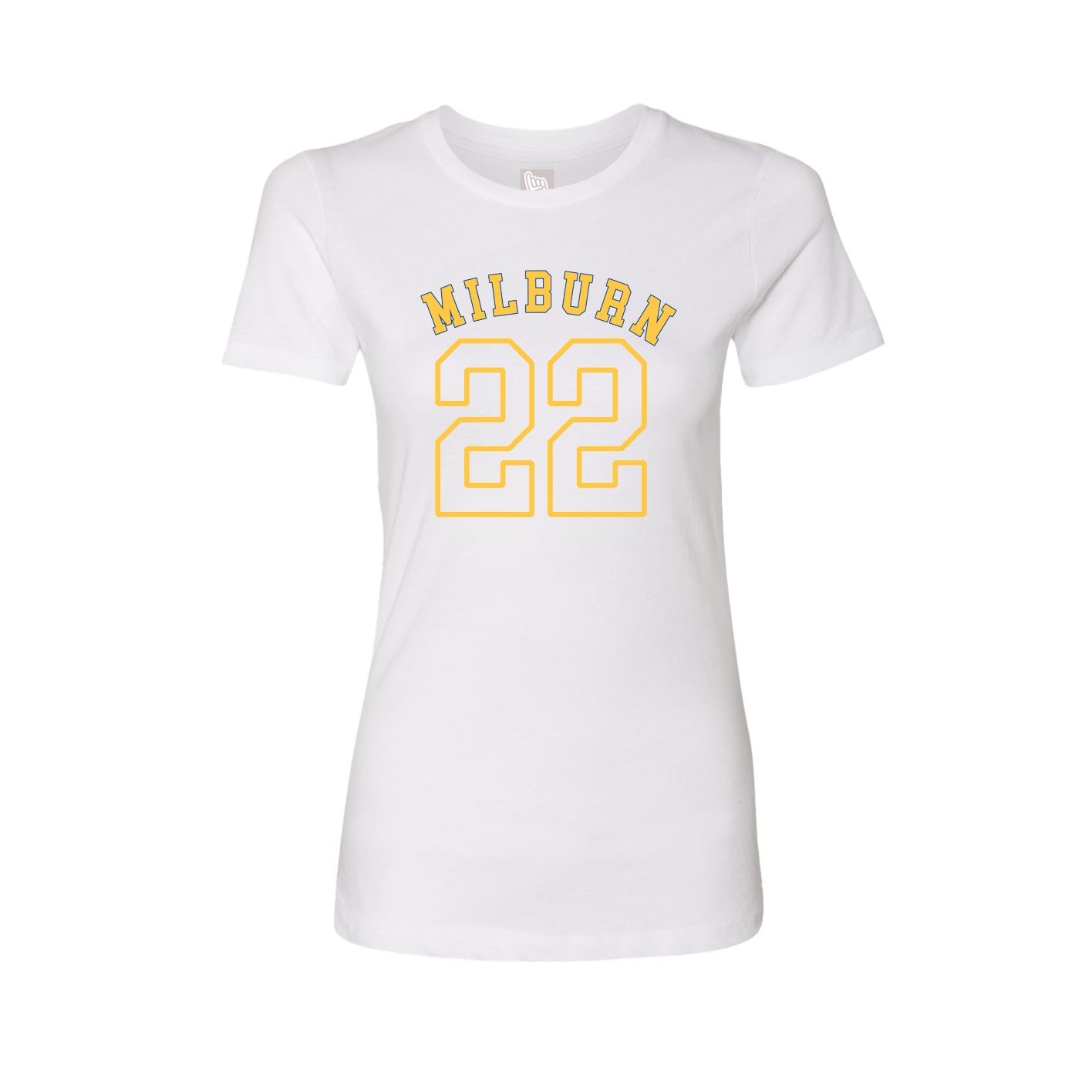 Fitted Women's Tee — Shirsey Arch in White